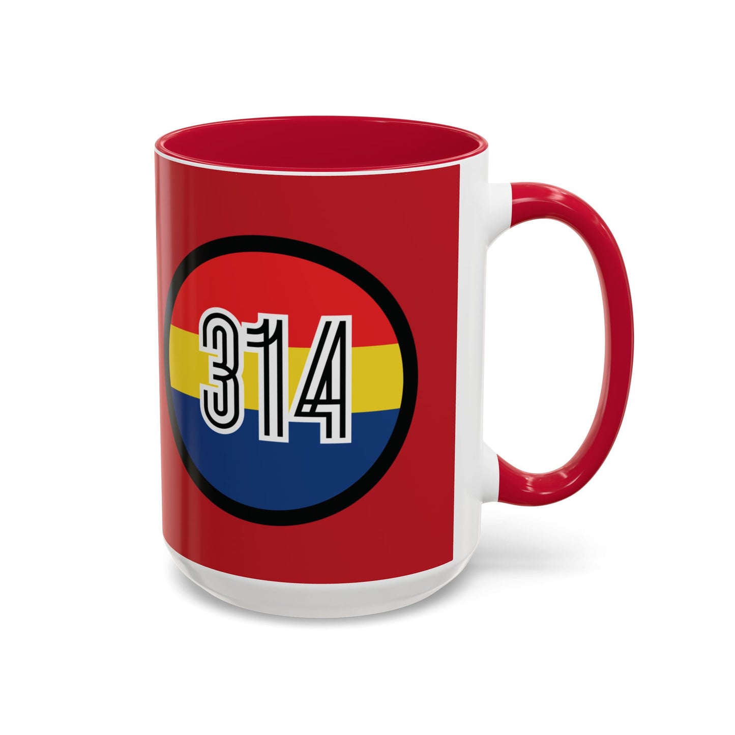 Custom Colorful RED Coffee Mug with 314 Design – Perfect Gift for Friends and Family