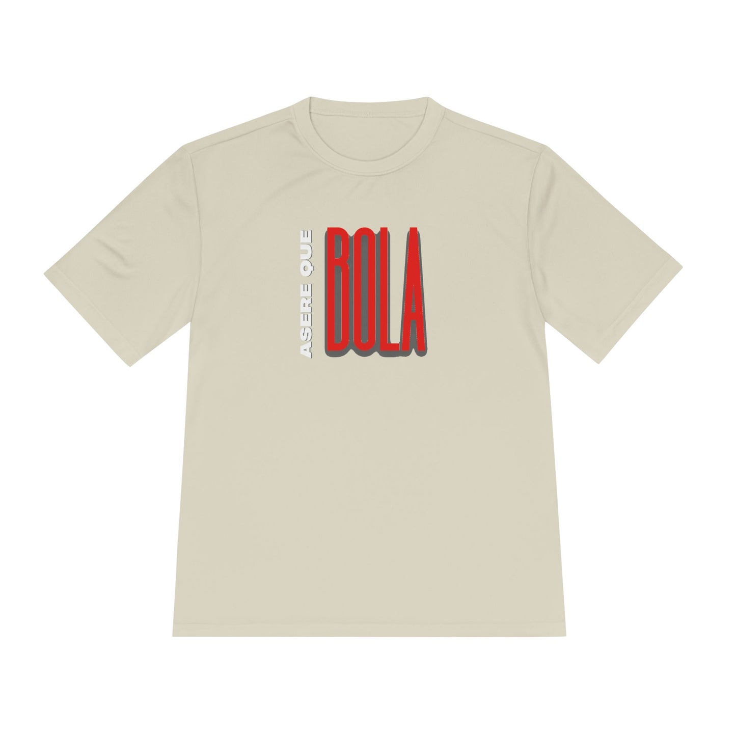 Acere Que Bola Red+White Letters Unisex Moisture Wicking Tee