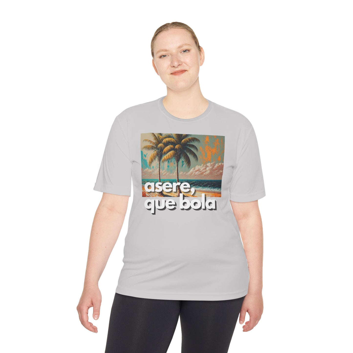 Asere Que Bola Playa Beach Unisex Moisture Wicking Tee