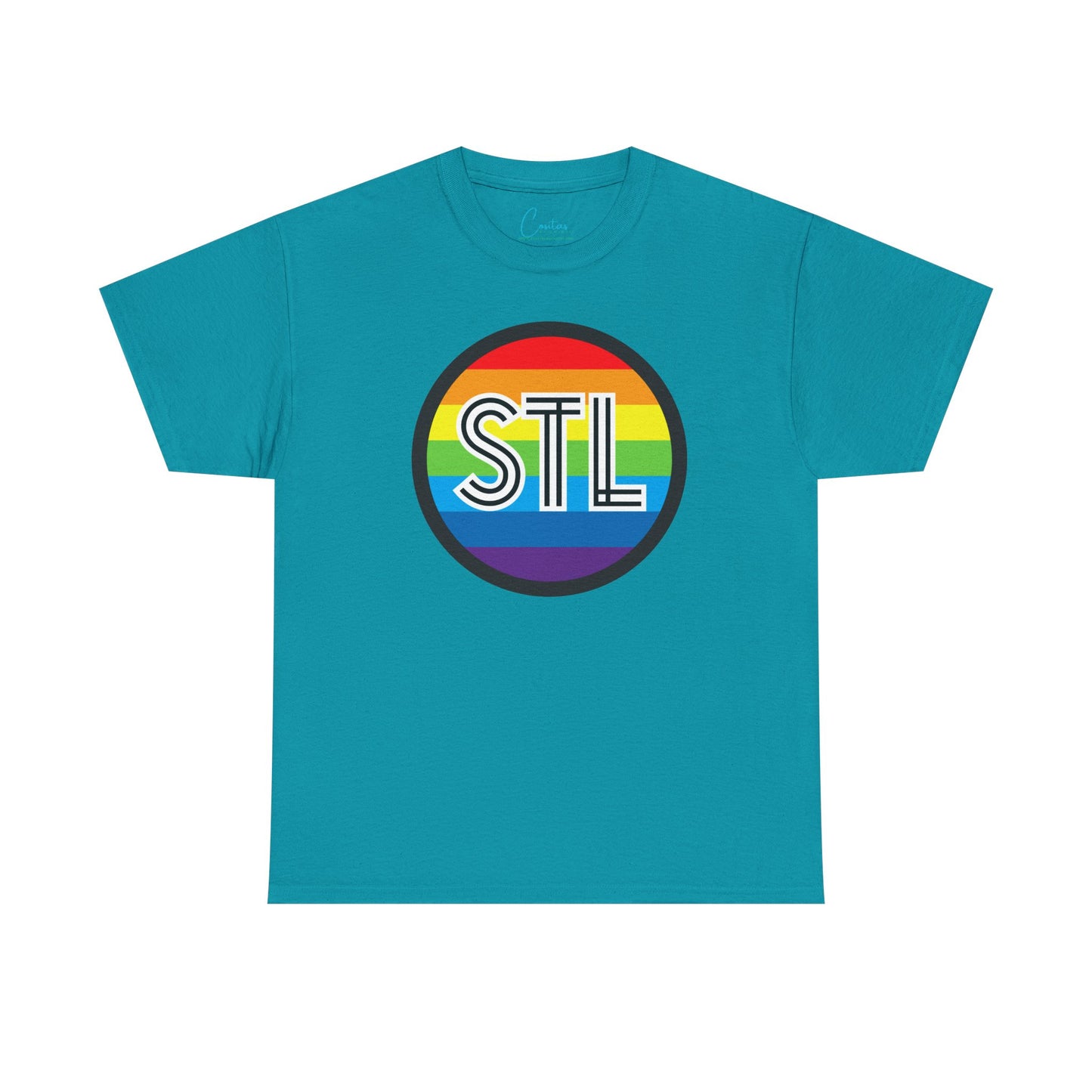 The Lou STL Saint Louis Pride Rainbow Unisex Heavy Cotton Tee