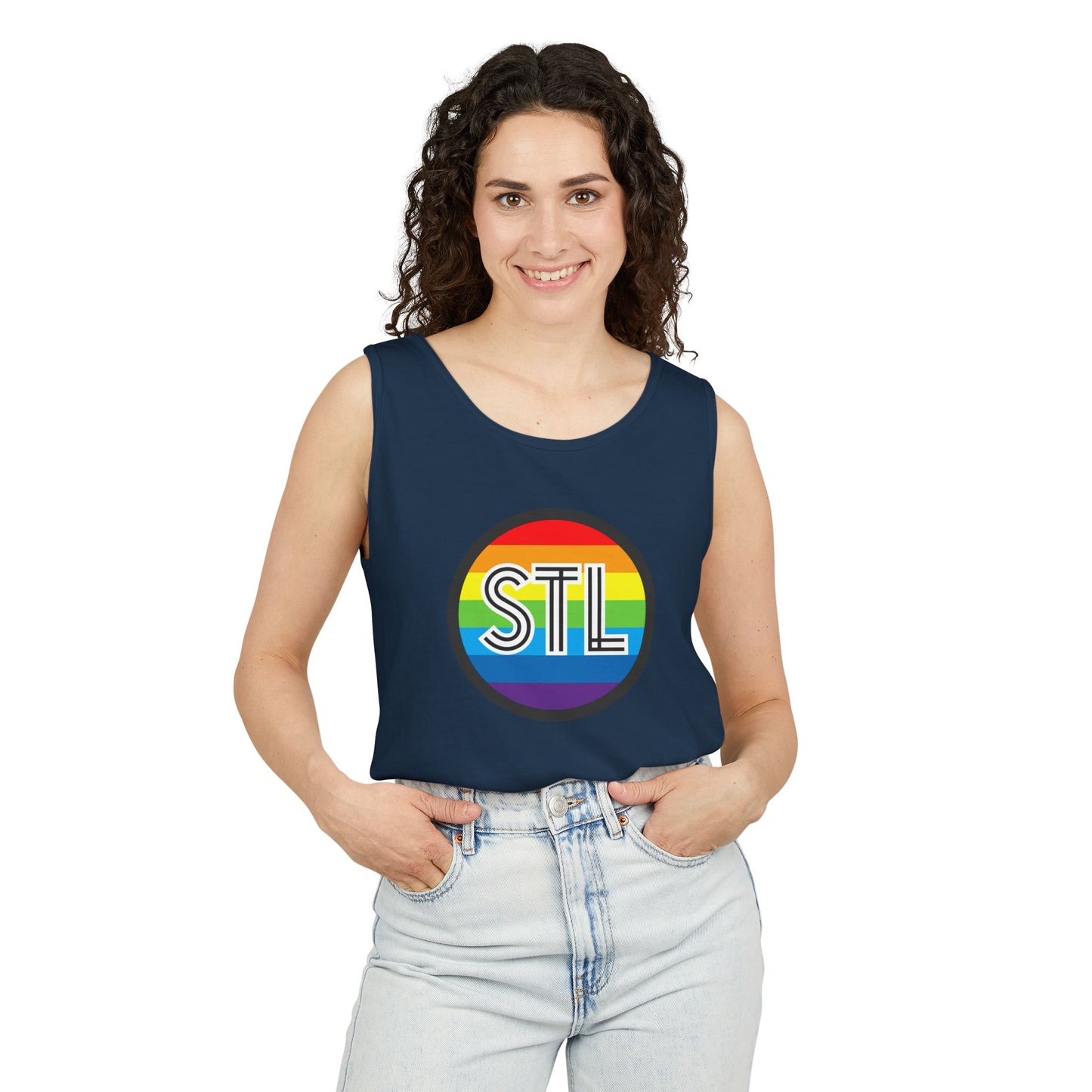 STL Rainbow Single Jersey Men's Tank