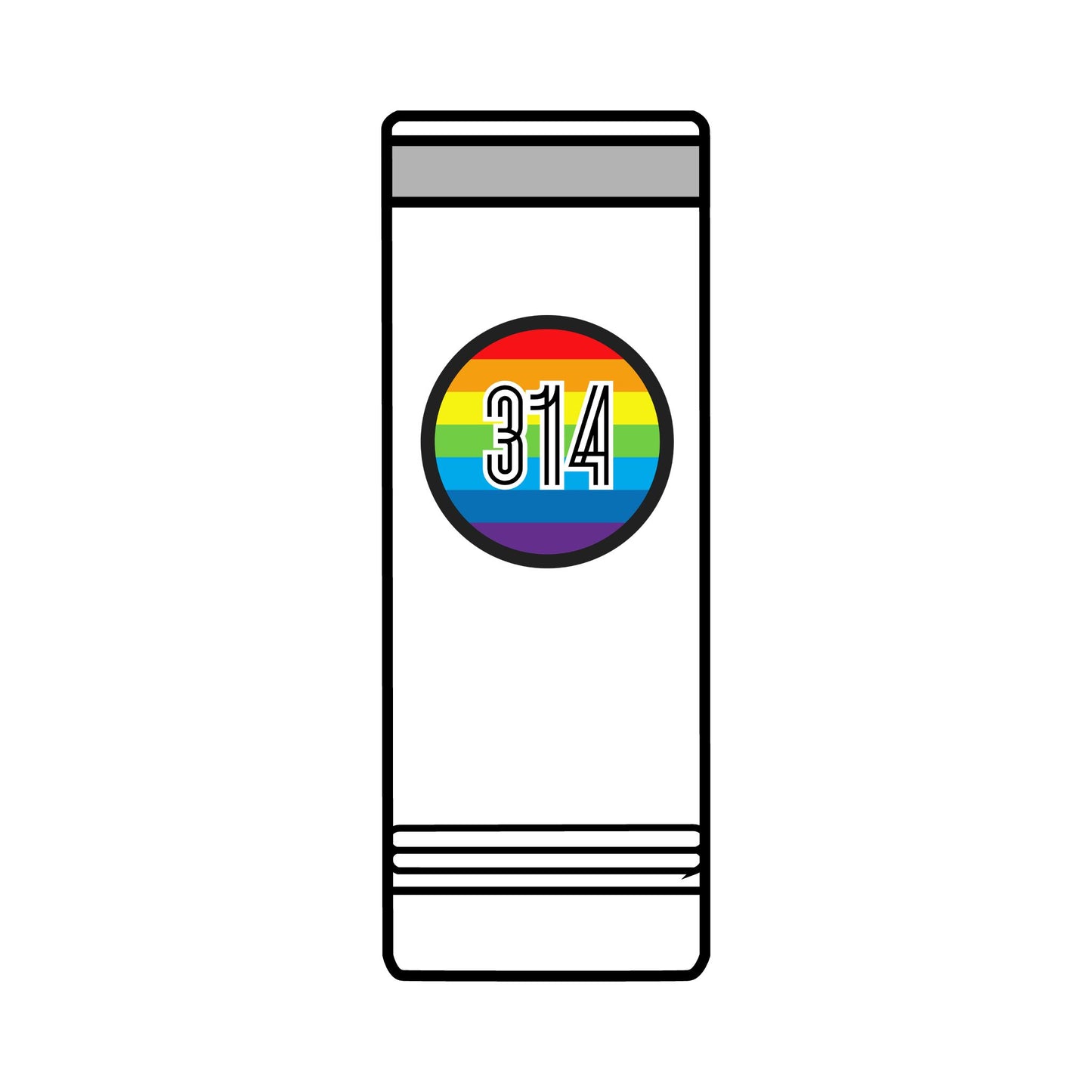 Colorful STL & The Lou Skinny Tumbler - 22oz Insulated Travel Mug for Fans