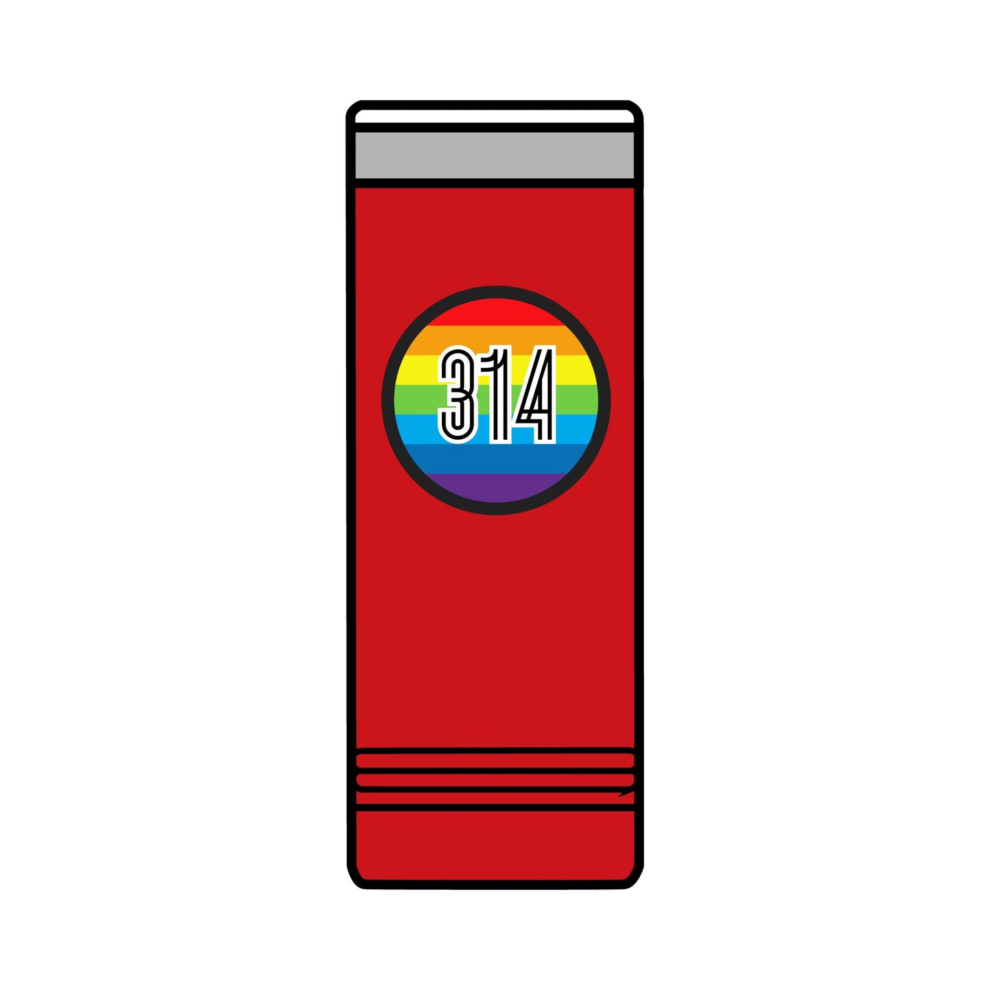 Colorful STL & The Lou Skinny Tumbler - 22oz Insulated Travel Mug for Fans