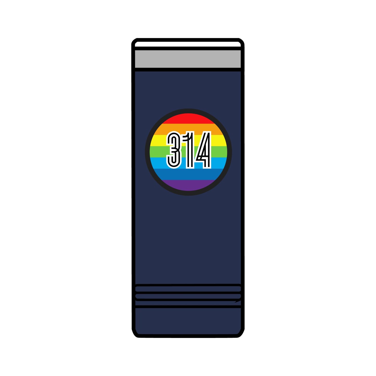 Colorful STL & The Lou Skinny Tumbler - 22oz Insulated Travel Mug for Fans