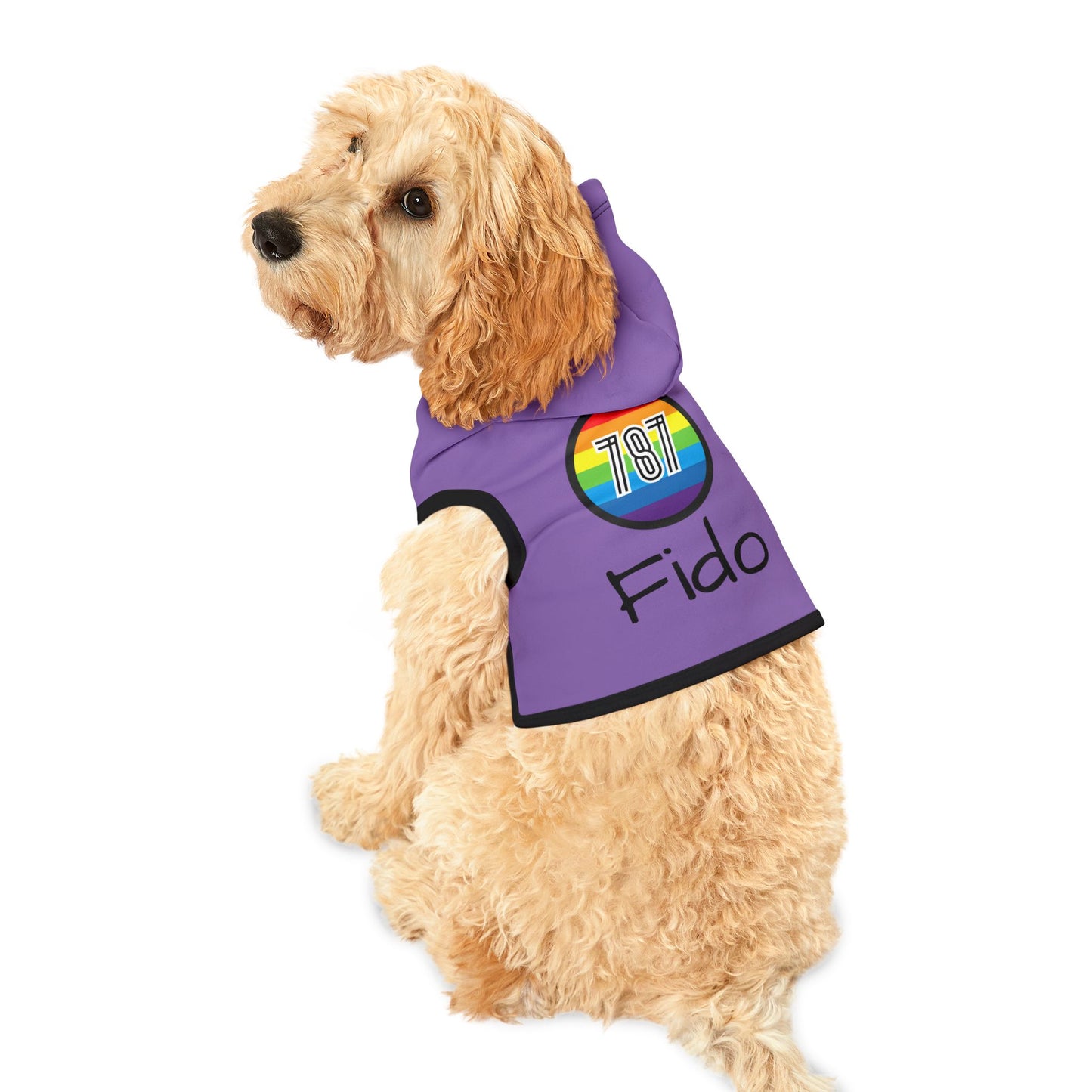 787 Rainbow Customizable Pet Hoodie for Cozy Comfort - Perfect for Celebrations and Everyday Wear