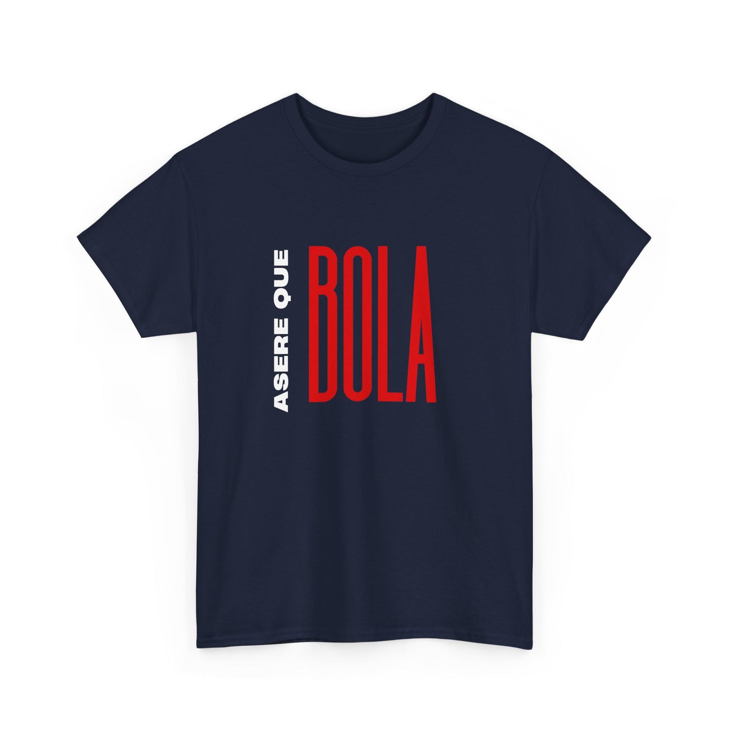 Acere que Bola red white on blue. Unisex Heavy Cotton Tee