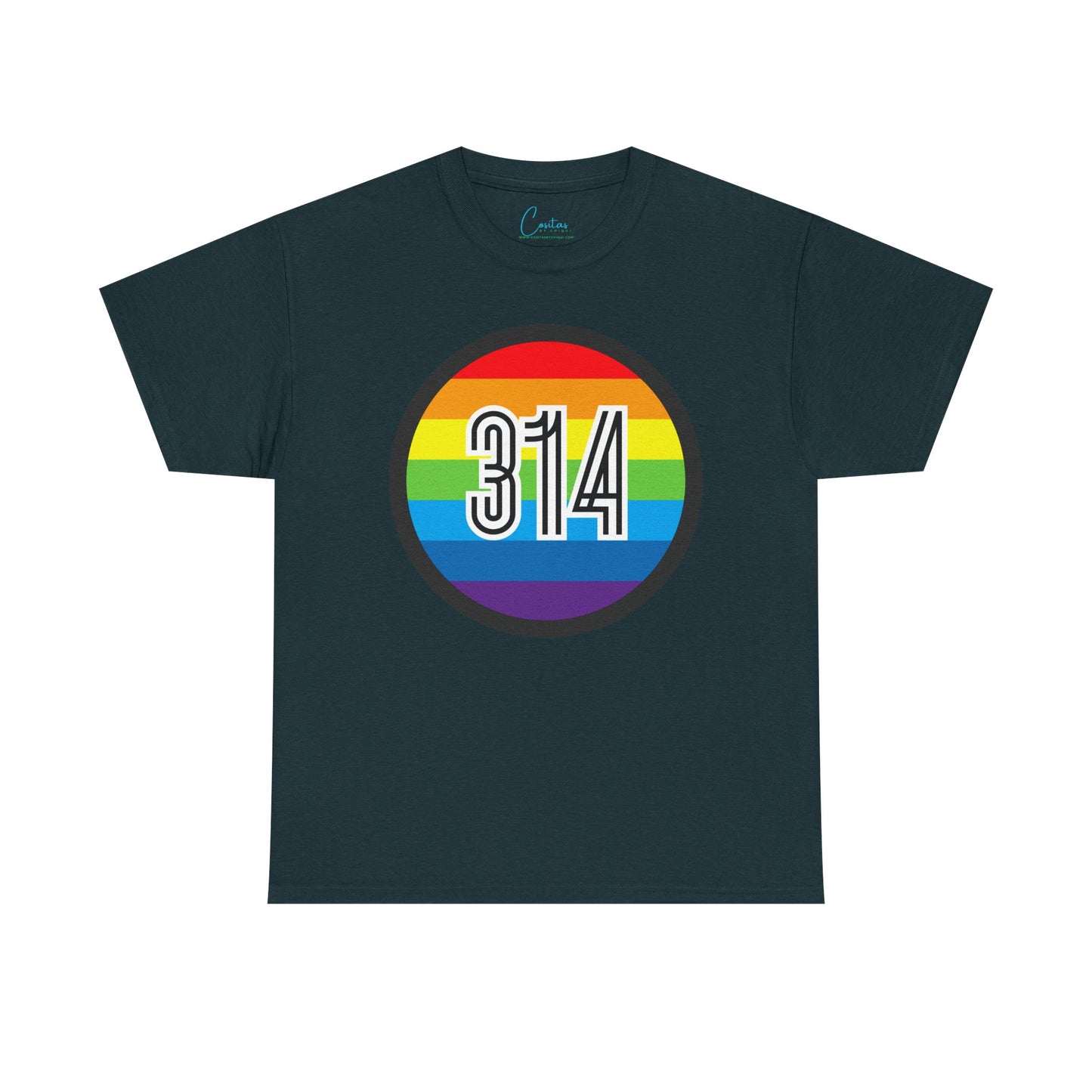 314 STL Saint Louis Pride Rainbow Unisex Heavy Cotton Tee
