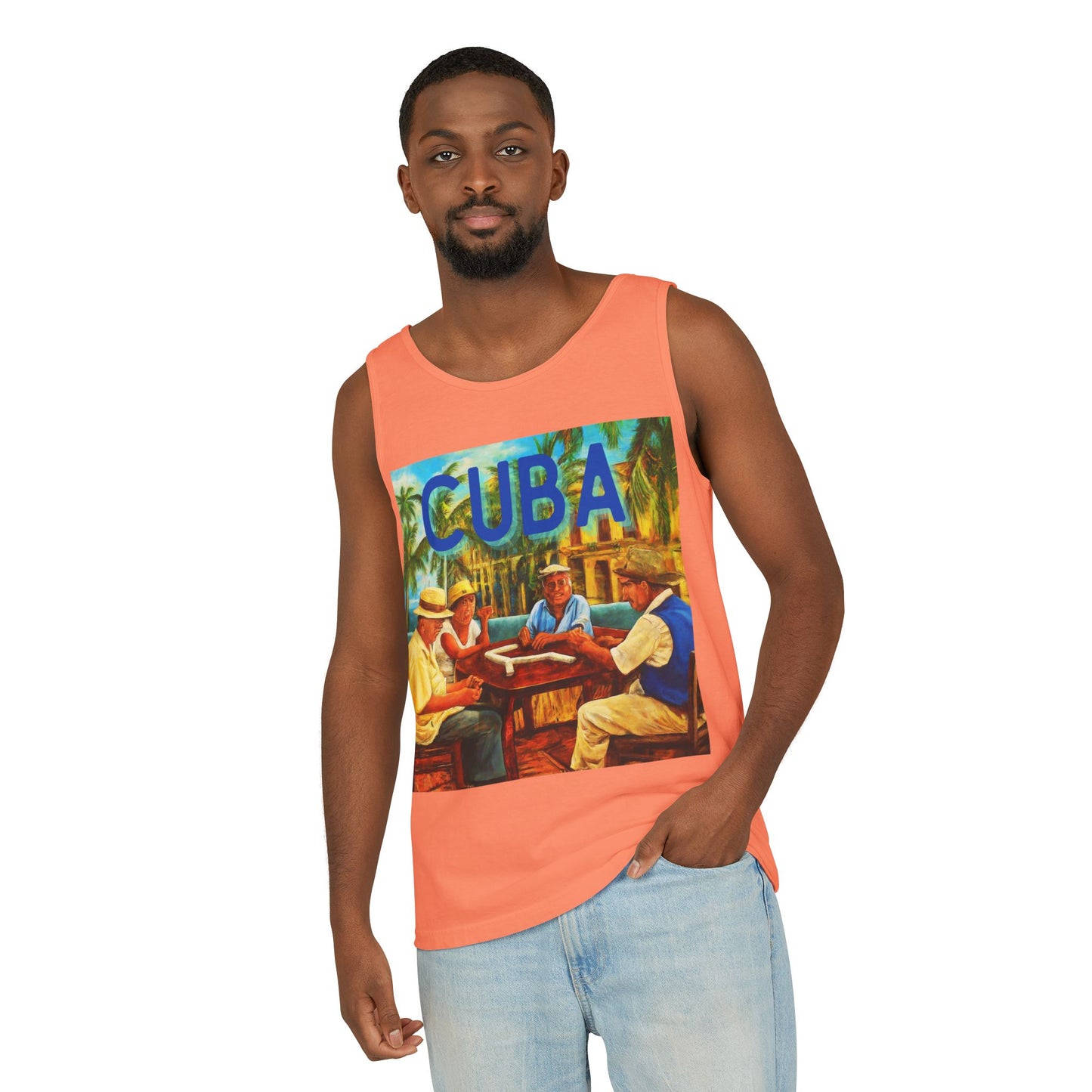 CUBA Dominoes Single Jersey Men's Tank