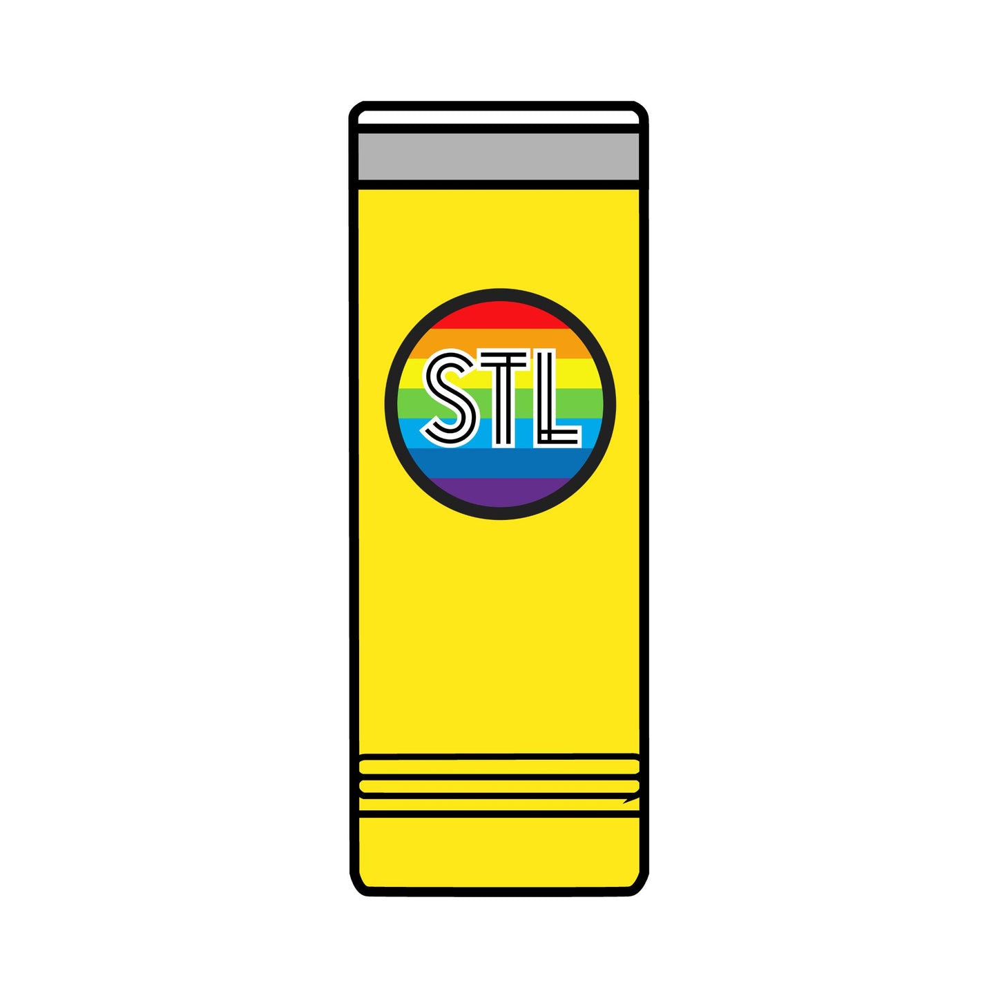 Colorful STL & The Lou Skinny Tumbler - 22oz Insulated Travel Mug for Fans