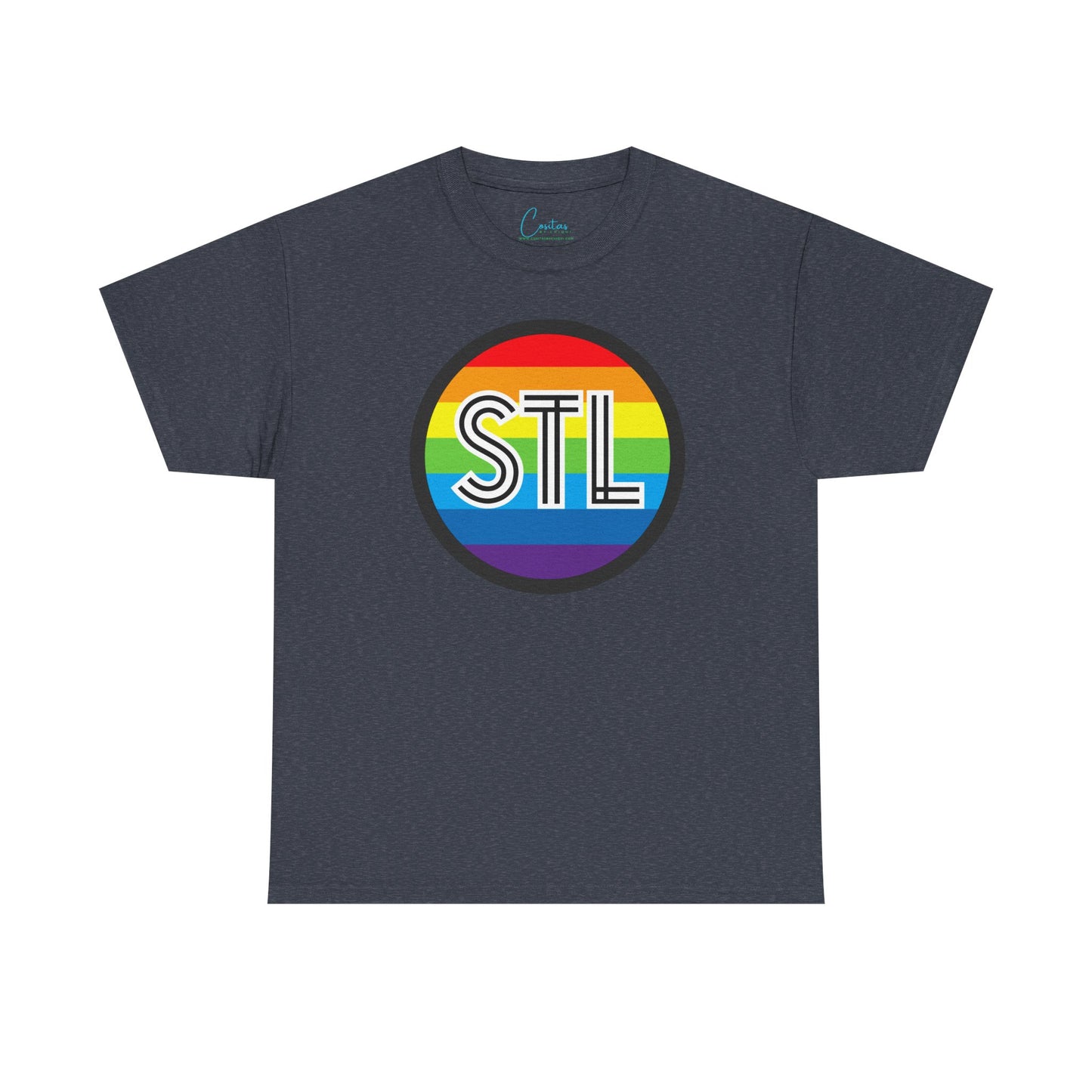 STL Saint Louis Pride Rainbow Unisex Heavy Cotton Tee
