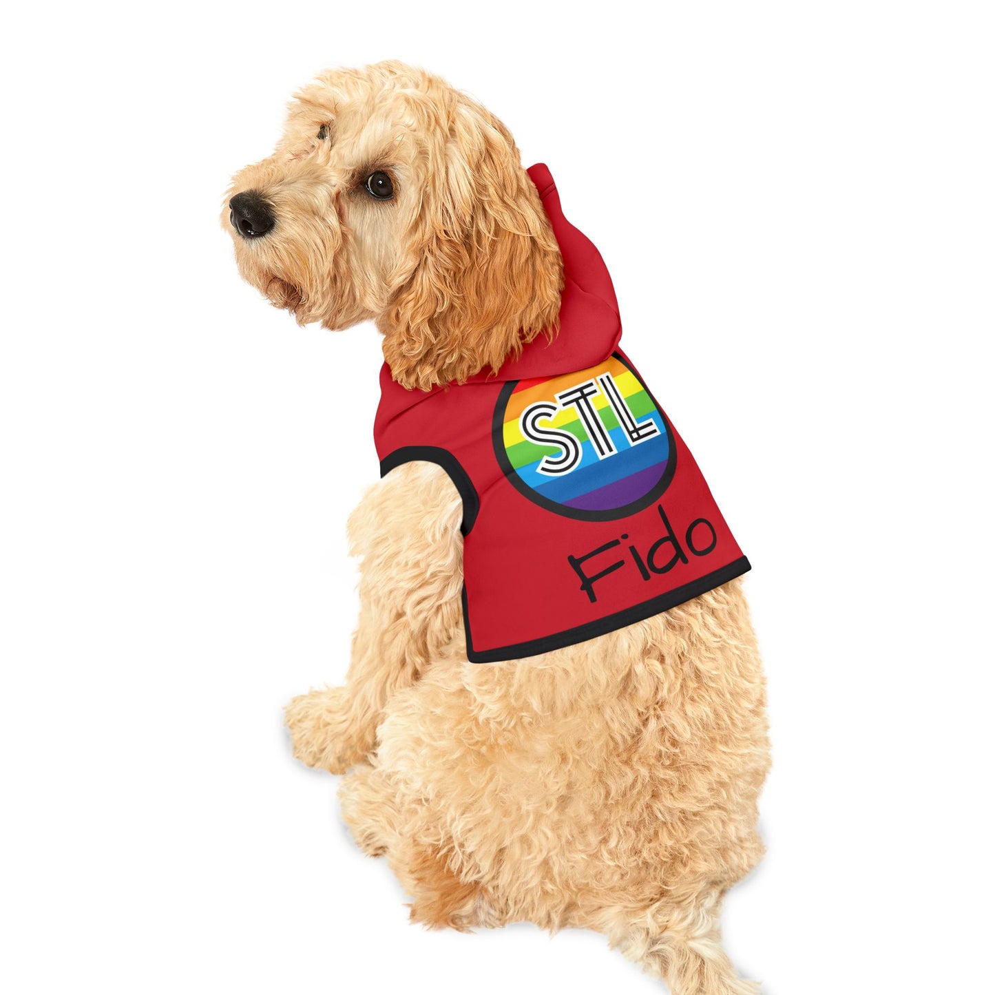 STL Pride Customizable Pet Hoodie for Cozy Comfort - Perfect for Celebrations and Everyday Wear