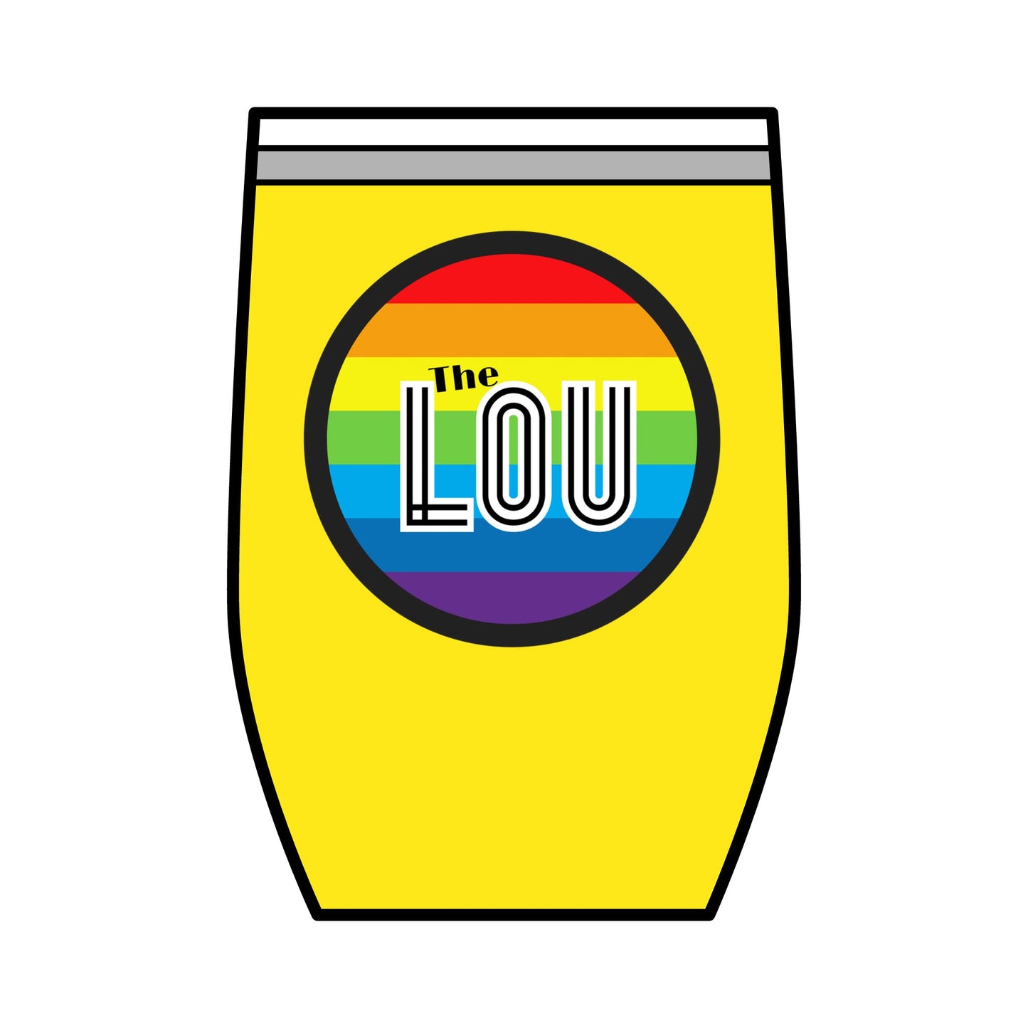 The Lou STL Rainbow Wine Tumbler, 12oz