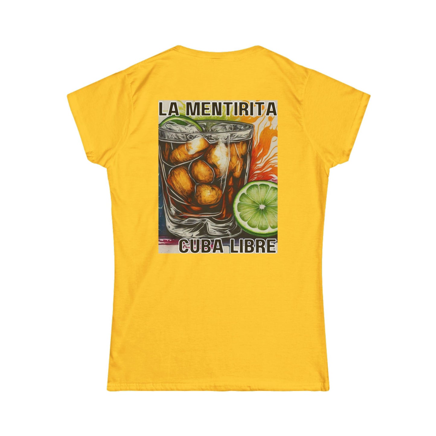 Cuba Libre Mentirita Tee for Women - Stylish Softstyle Shirt with Fun Cocktail Design
