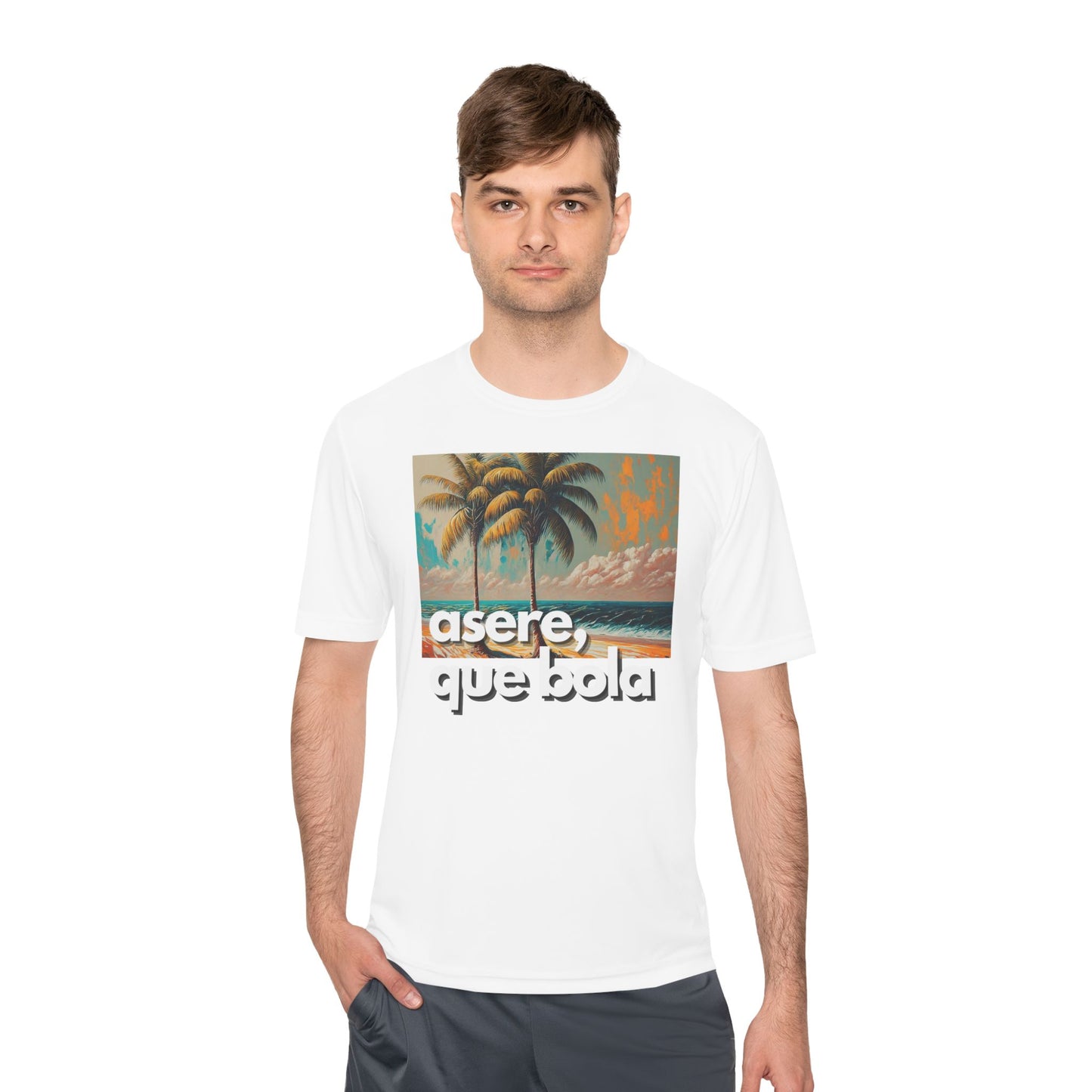 Asere Que Bola Playa Beach Unisex Moisture Wicking Tee