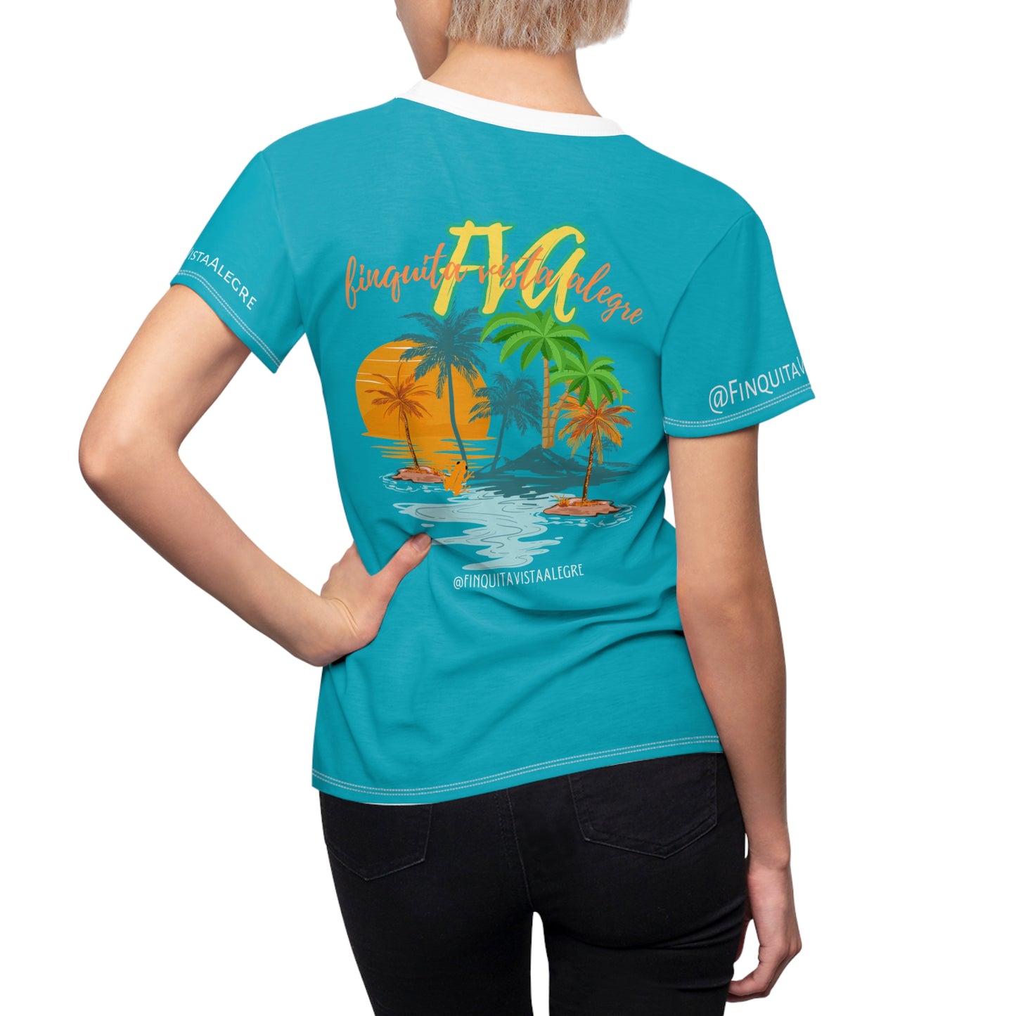 Vibrant Women's Cut & Sew Tee - Fun Graphic Tee for Casual Wear