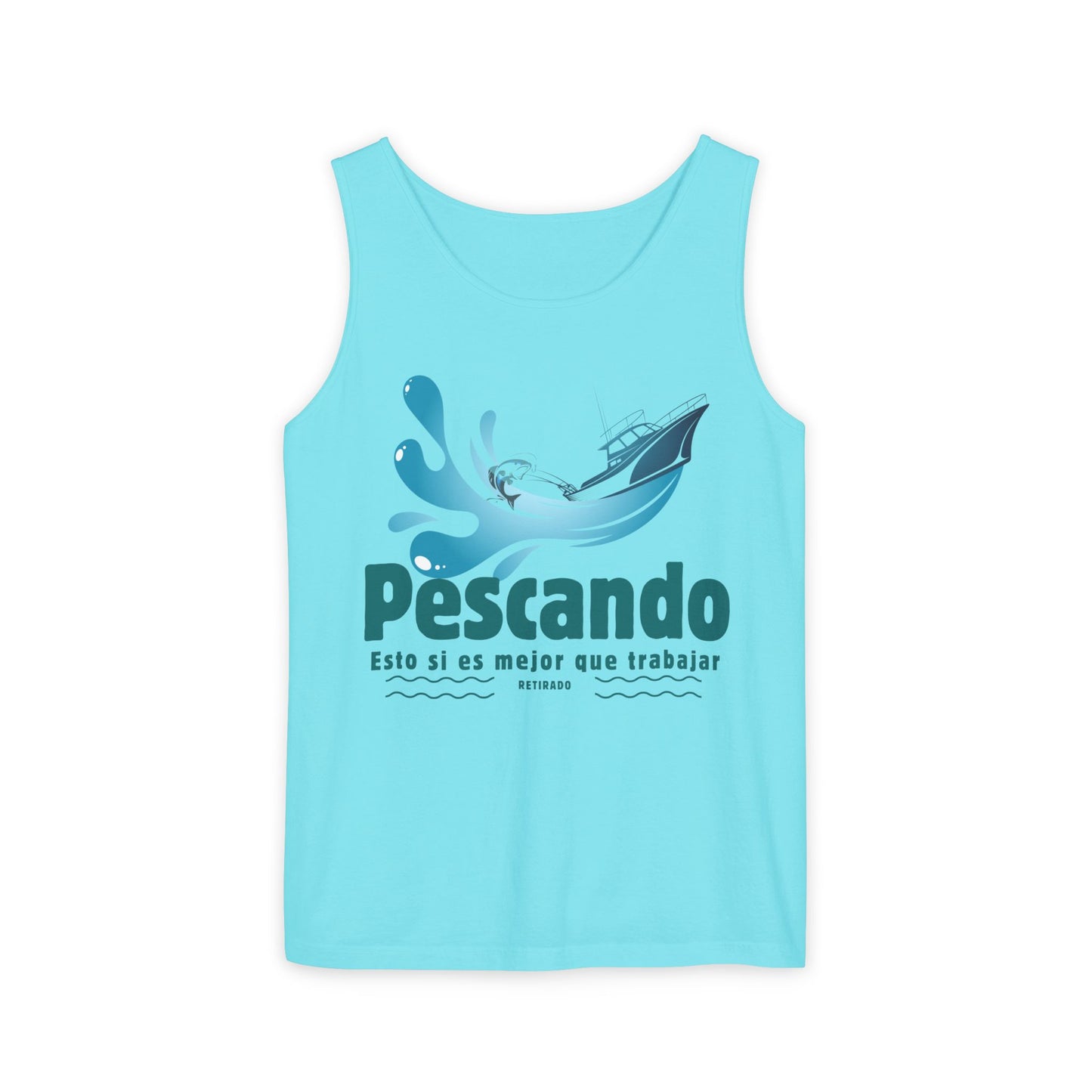 Pescando: Mejor que trabajar Single Jersey Men's Tank