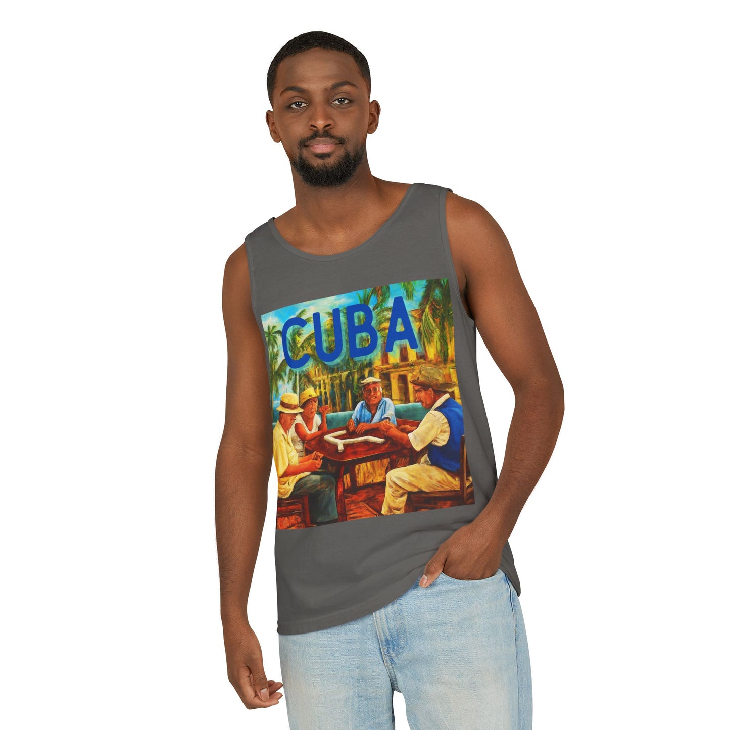 CUBA Dominoes Single Jersey Men's Tank