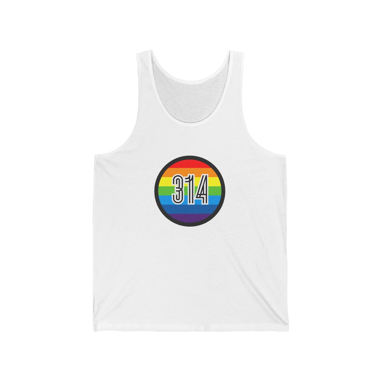 314 Rainbow Single Jersey Men's Tank