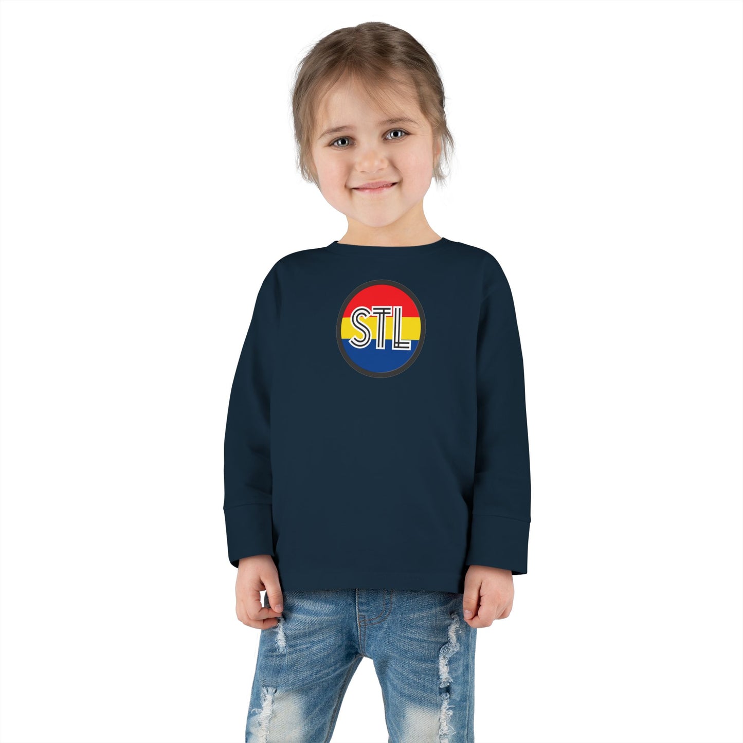 Colorful STL Toddler Long Sleeve Tee - Fun and Stylish Pediatric Apparel