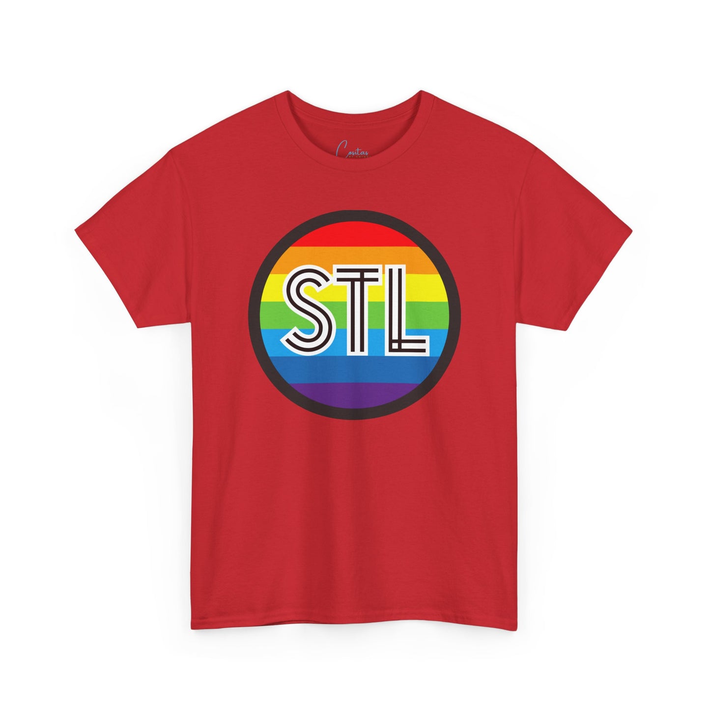 STL Saint Louis Pride Rainbow Unisex Heavy Cotton Tee