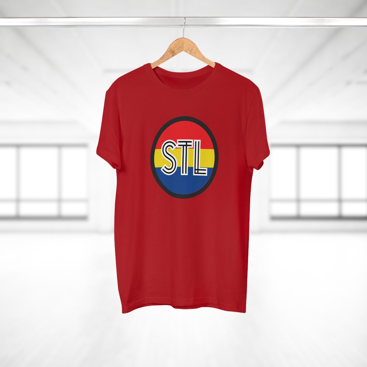 STL City Flag Shirt Single Jersey Men's T-shirt