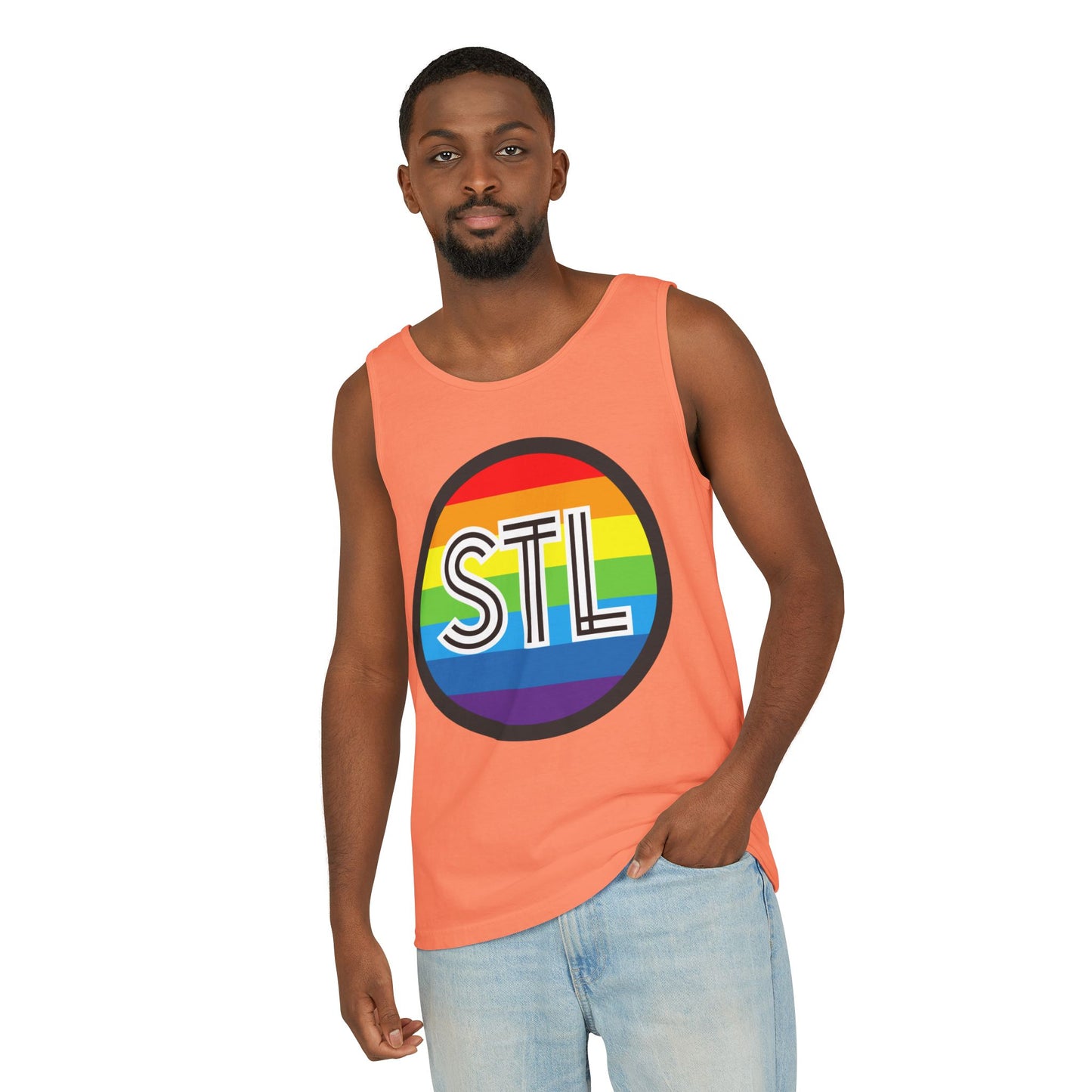 STL Rainbow Single Jersey Men's Tank