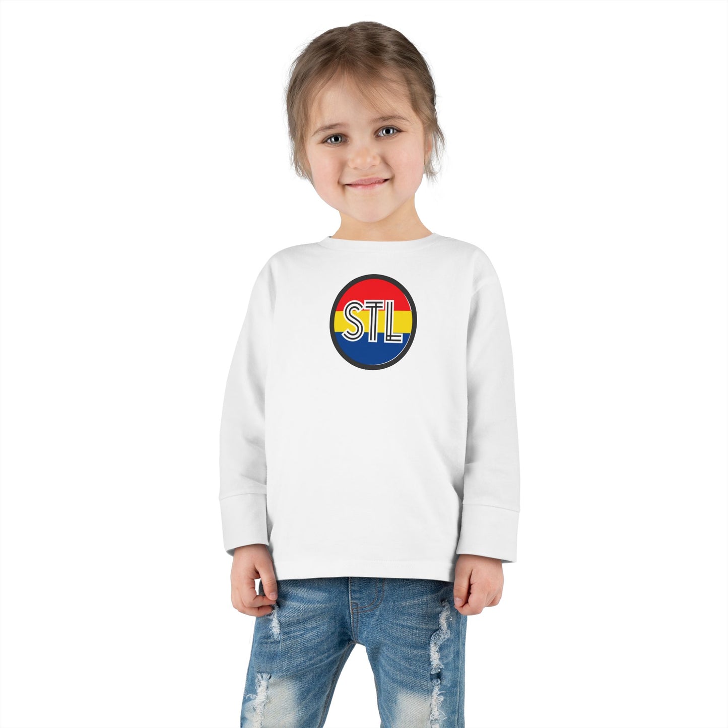 Colorful STL Toddler Long Sleeve Tee - Fun and Stylish Pediatric Apparel