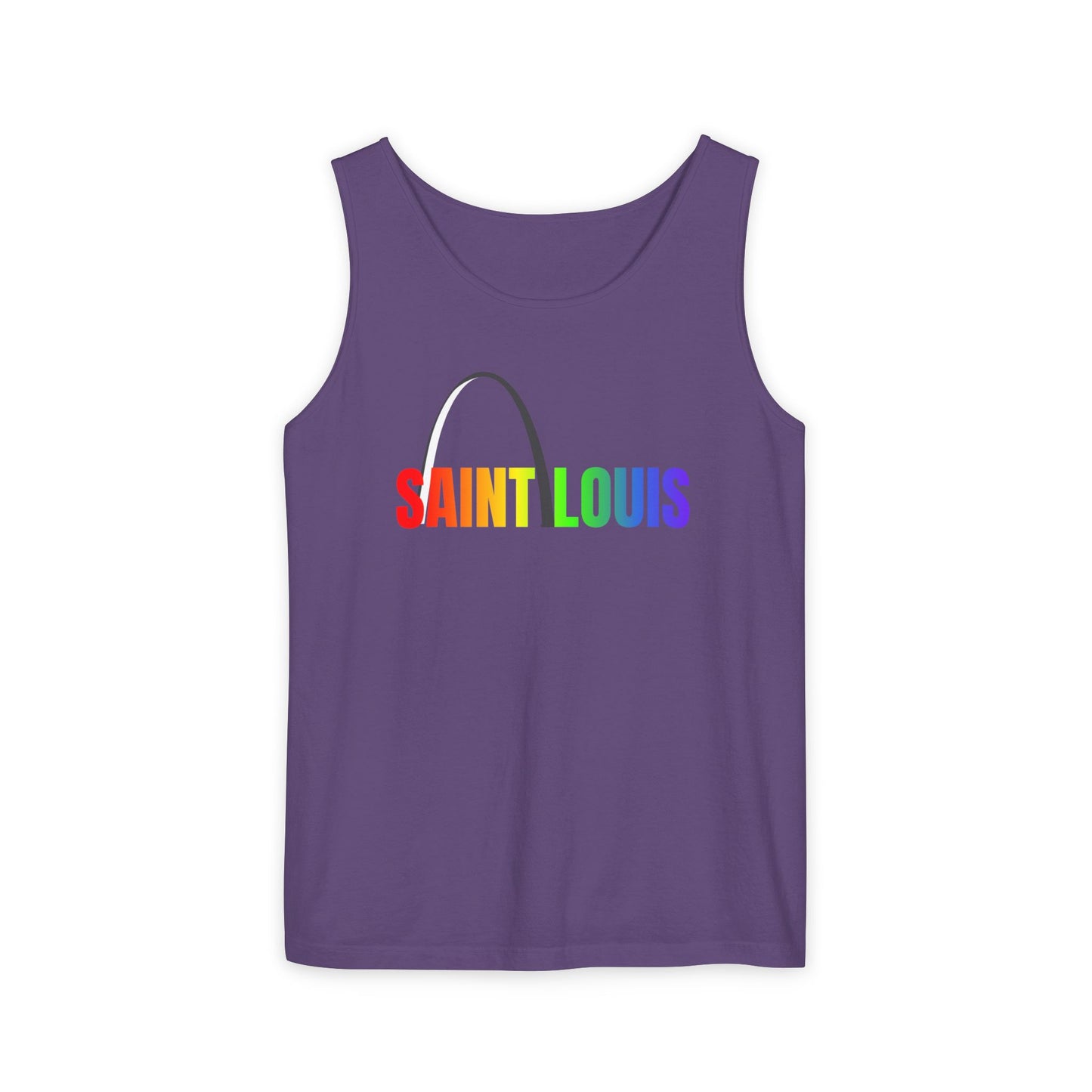 Saint Louis Arch Rainbow Single Jersey Men's Tank