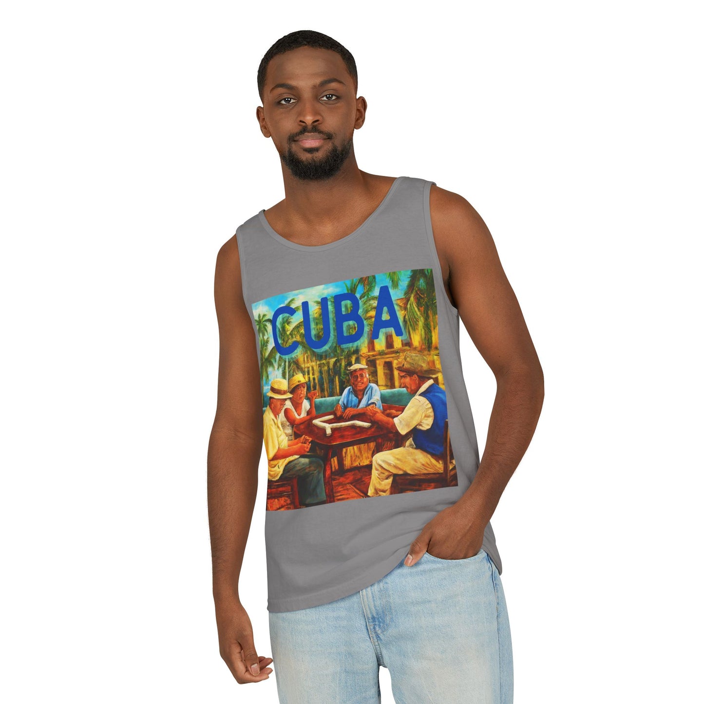 CUBA Dominoes Single Jersey Men's Tank