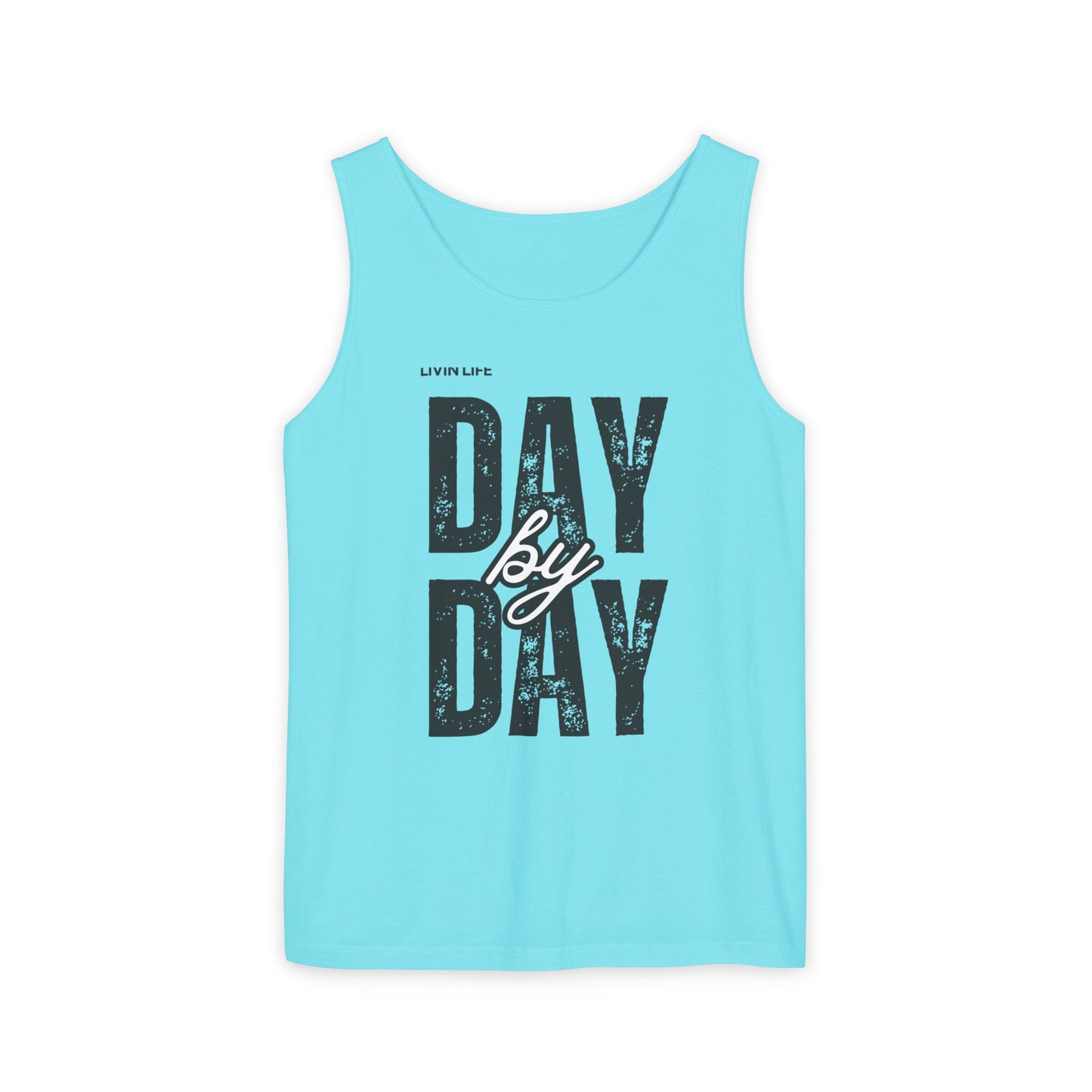 Livin Life Day by Day Unisex Jersey Short Sleeve Tank