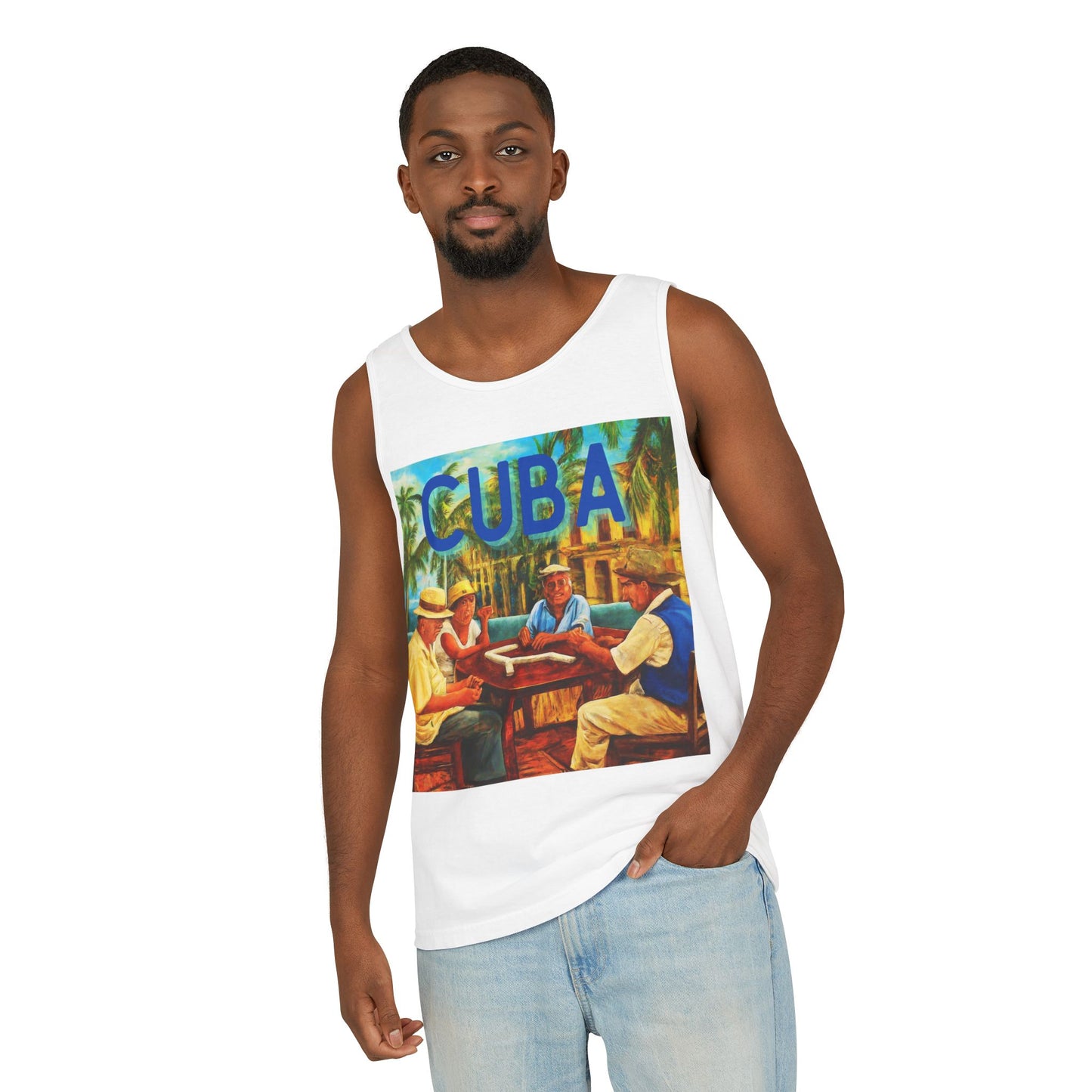 CUBA Dominoes Single Jersey Men's Tank