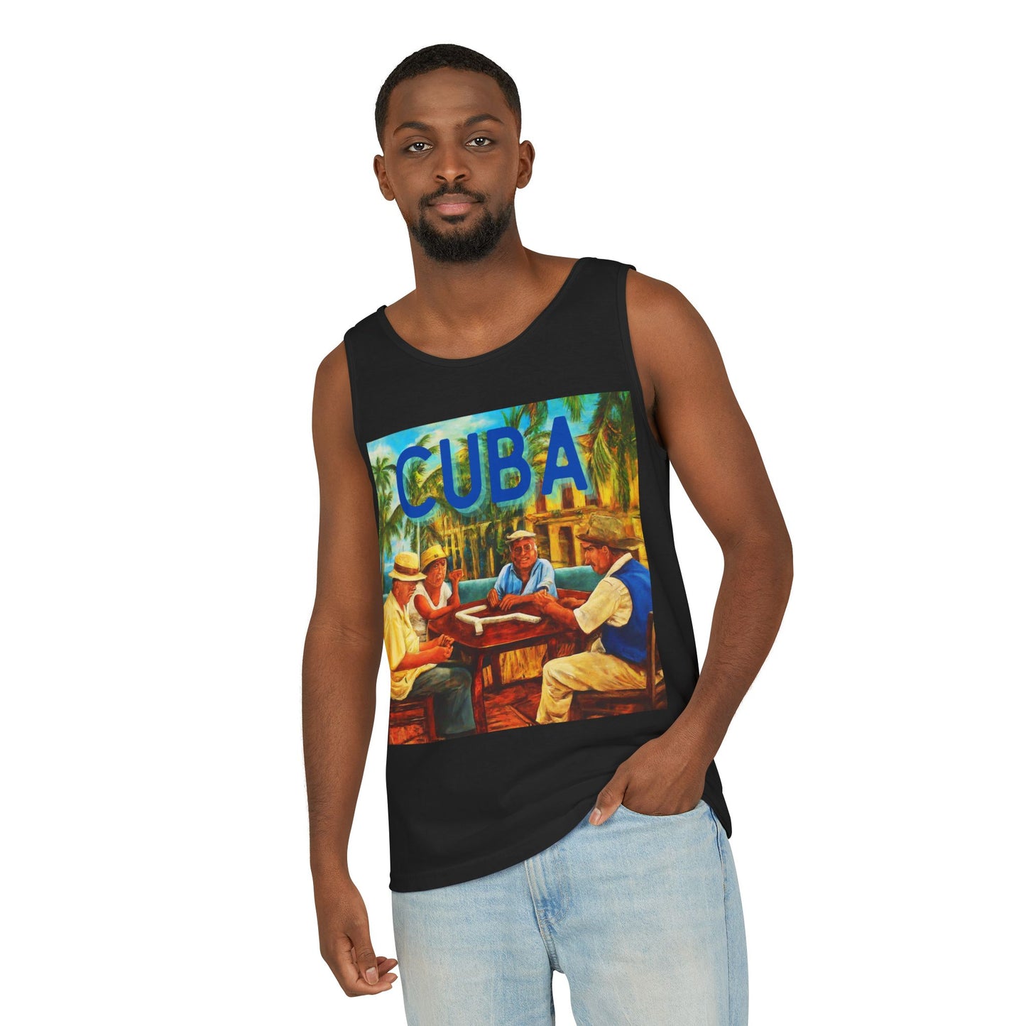 CUBA Dominoes Single Jersey Men's Tank