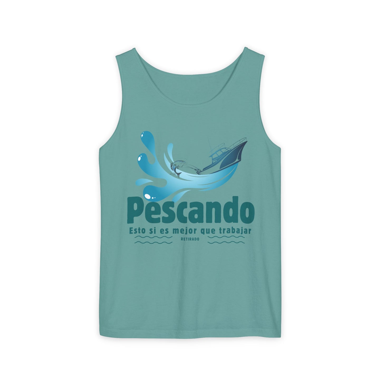 Pescando: Mejor que trabajar Single Jersey Men's Tank