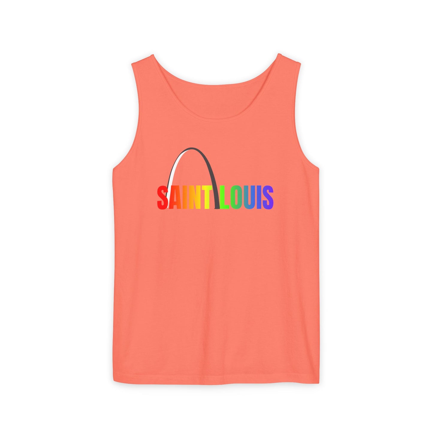 Saint Louis Arch Rainbow Single Jersey Men's Tank