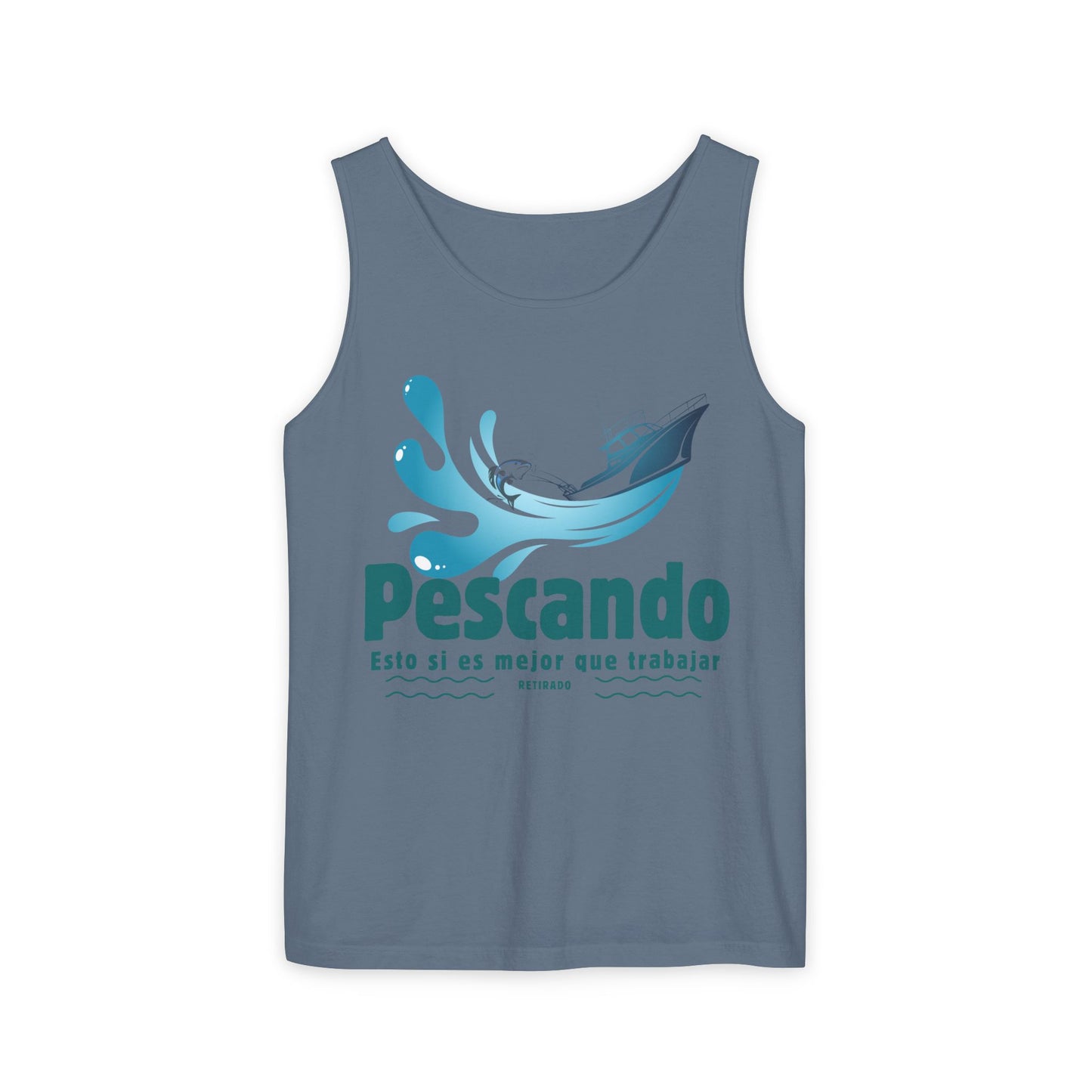 Pescando: Mejor que trabajar Single Jersey Men's Tank