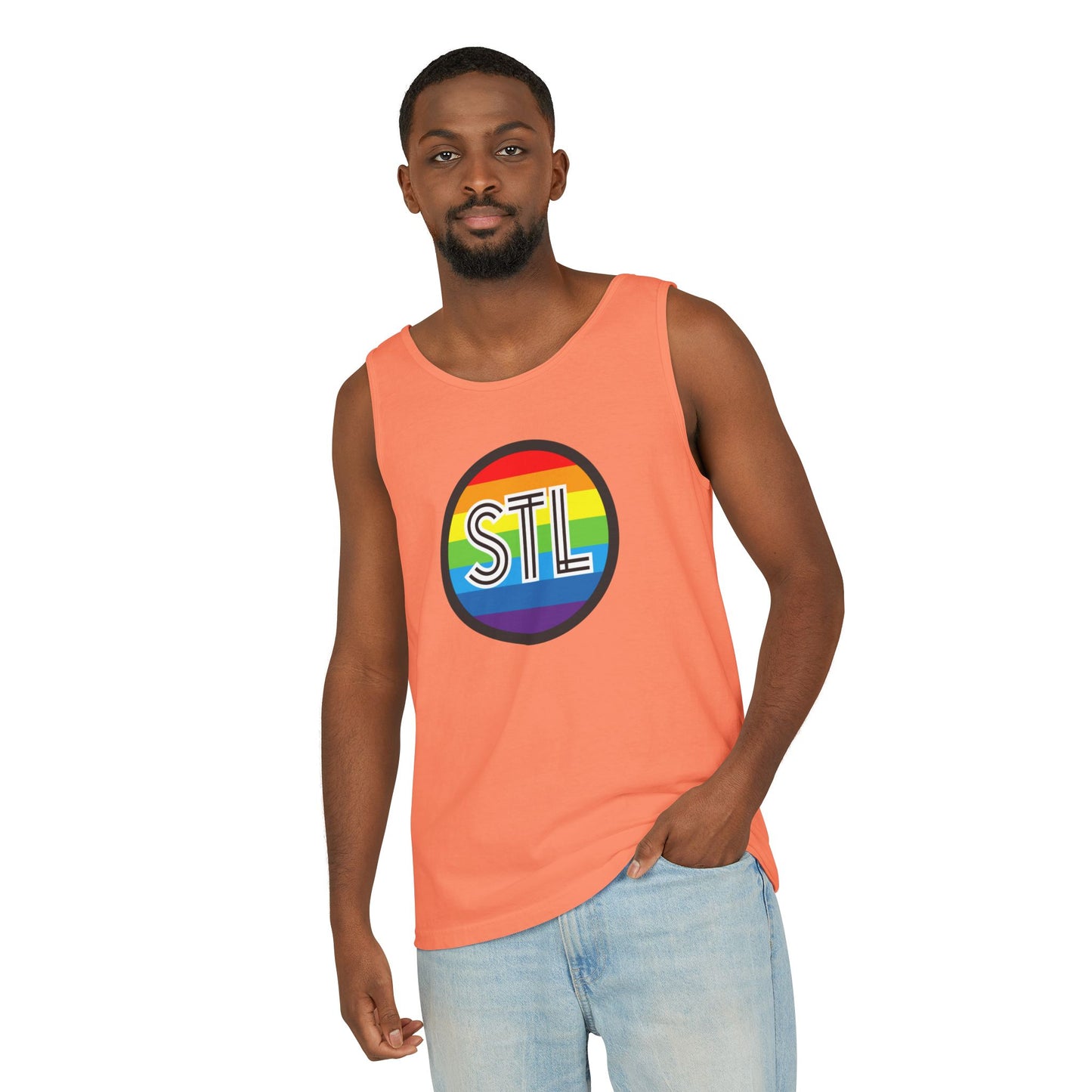 STL Rainbow Single Jersey Men's Tank