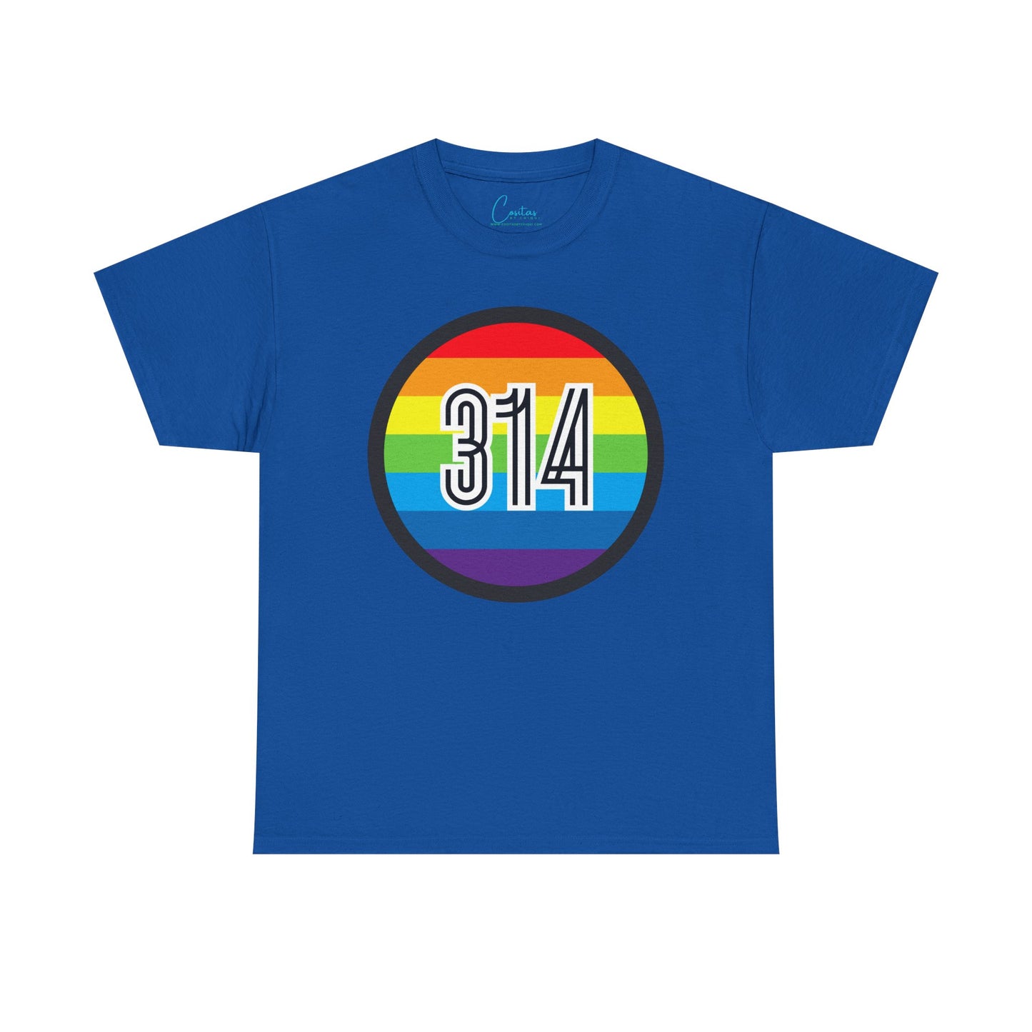 314 STL Saint Louis Pride Rainbow Unisex Heavy Cotton Tee