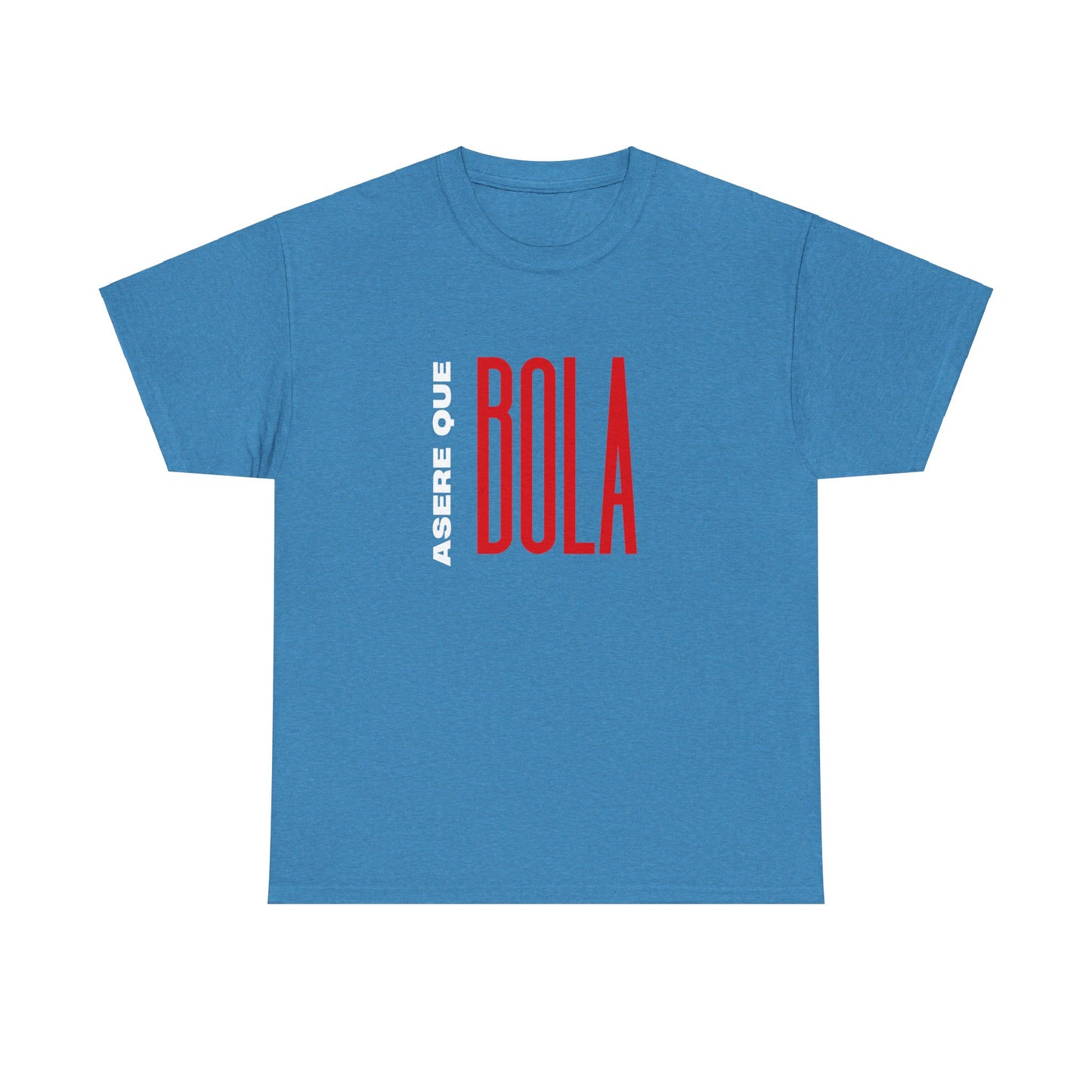 Acere que Bola red white on blue. Unisex Heavy Cotton Tee