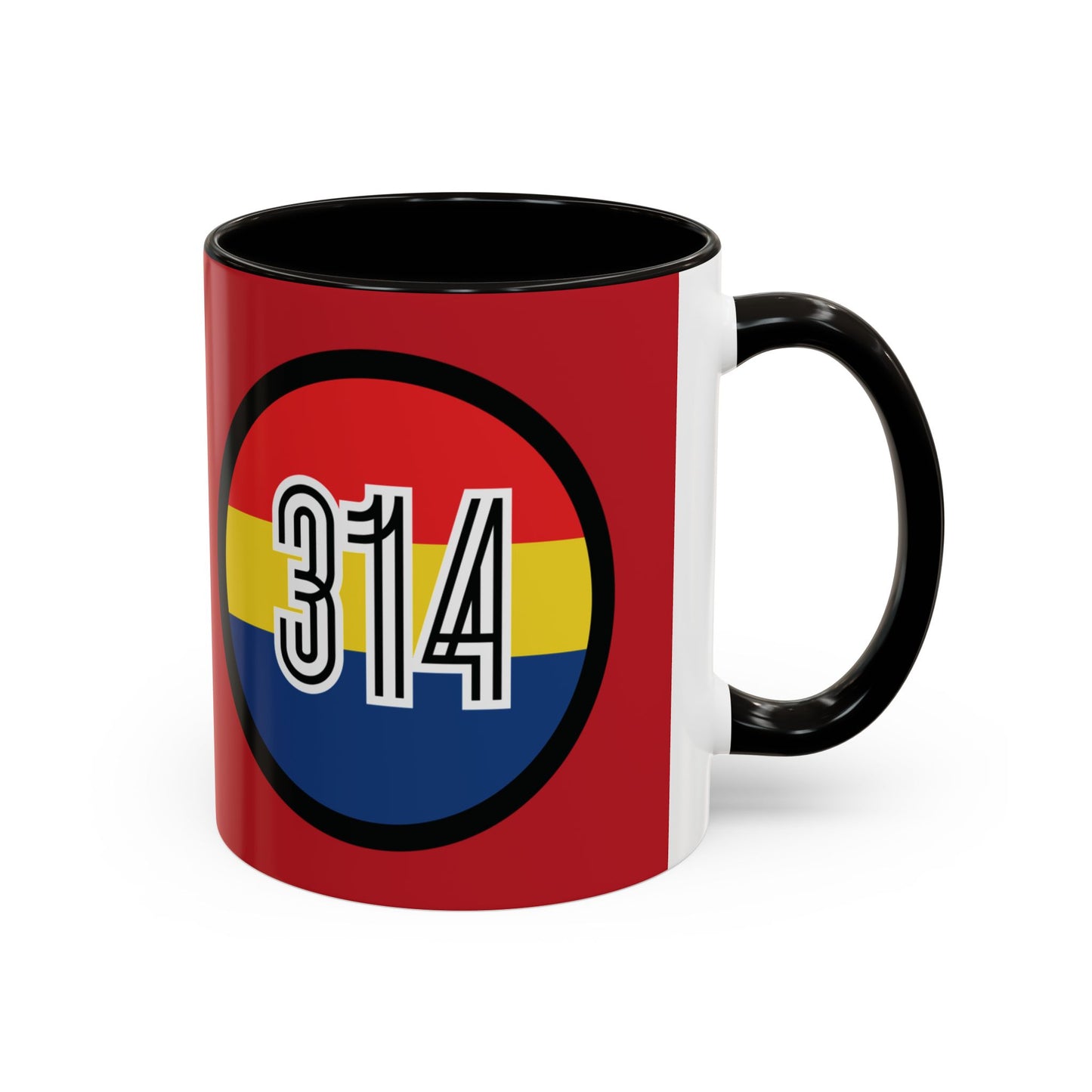 Custom Colorful RED Coffee Mug with 314 Design – Perfect Gift for Friends and Family