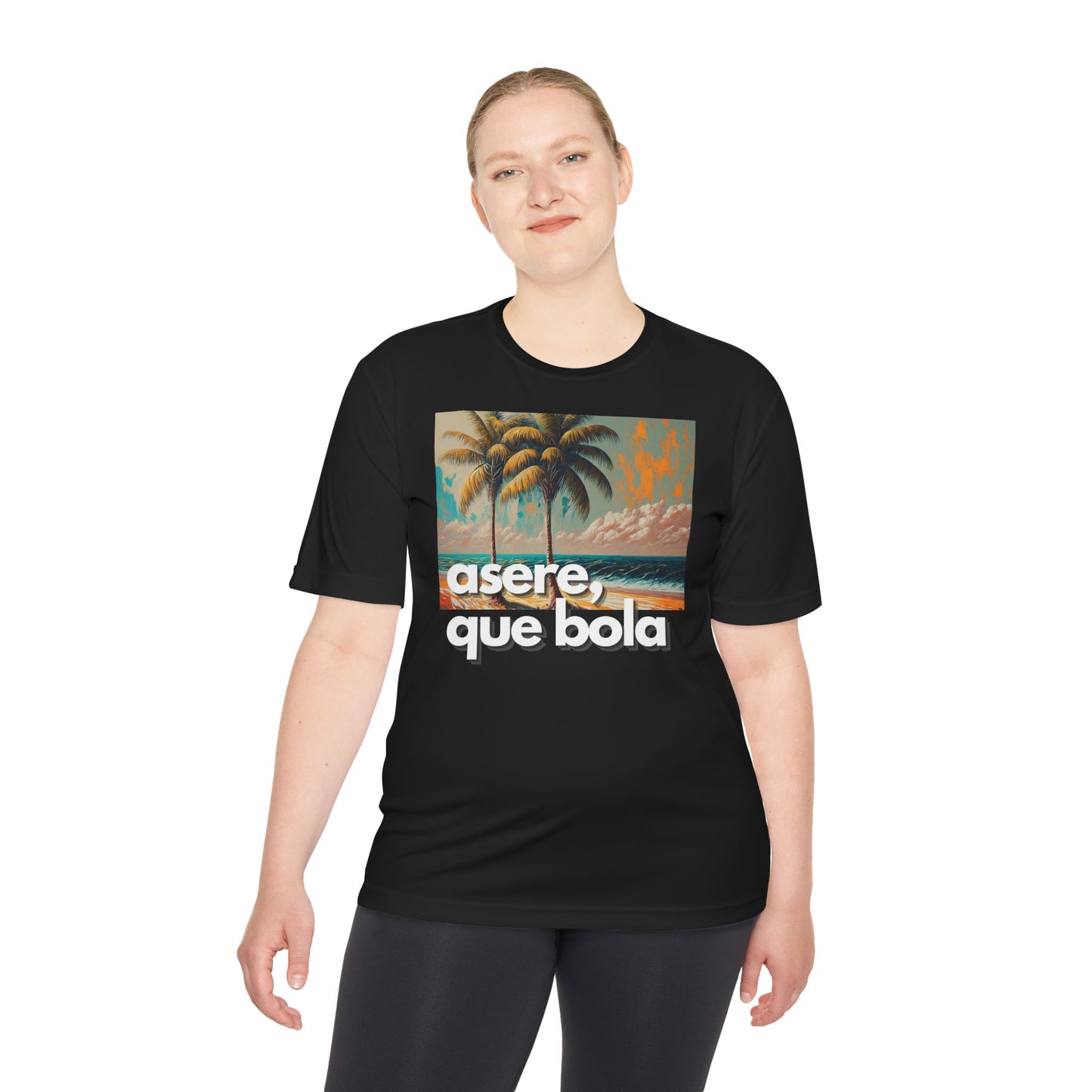 Asere Que Bola Playa Beach Unisex Moisture Wicking Tee