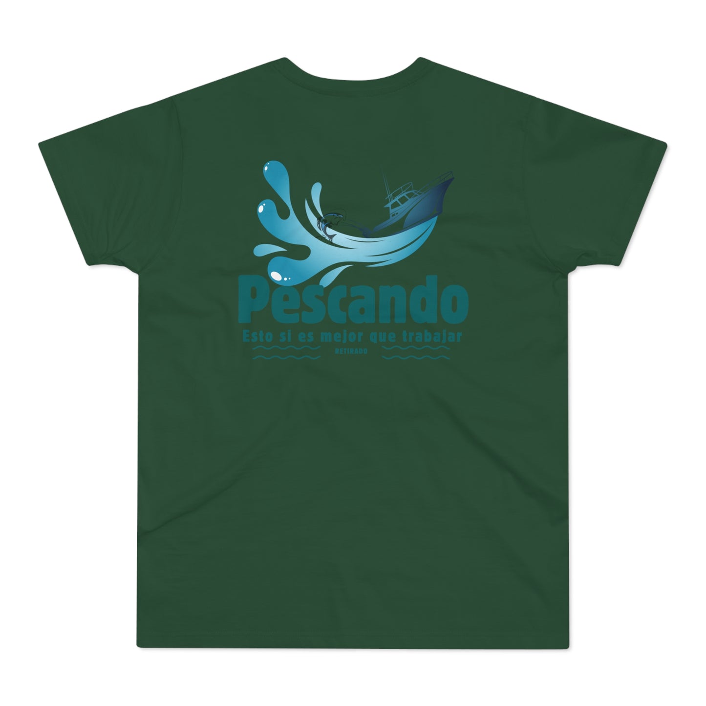 Pescando: Mejor que trabajar Single Jersey Men's T-shirt