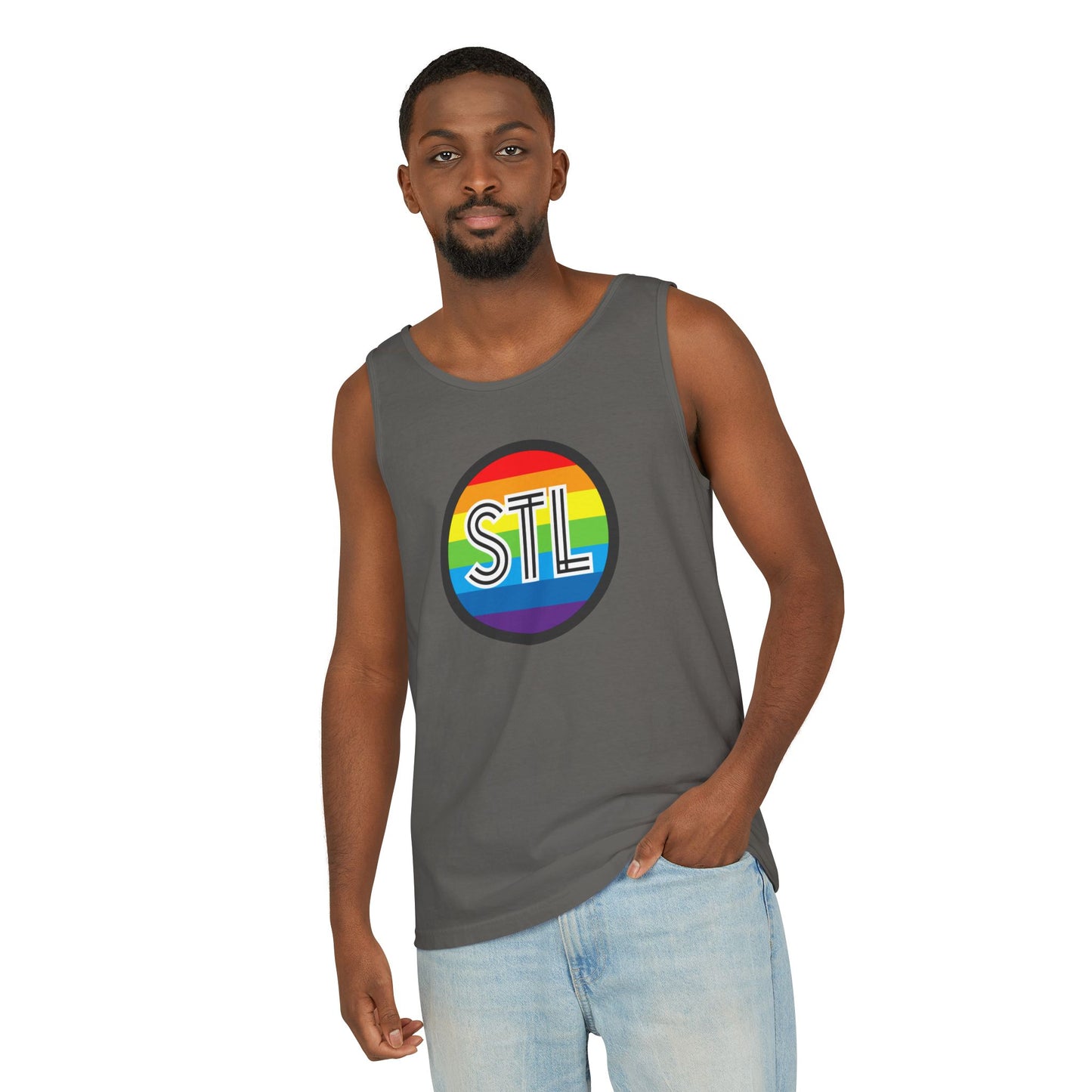 STL Rainbow Single Jersey Men's Tank