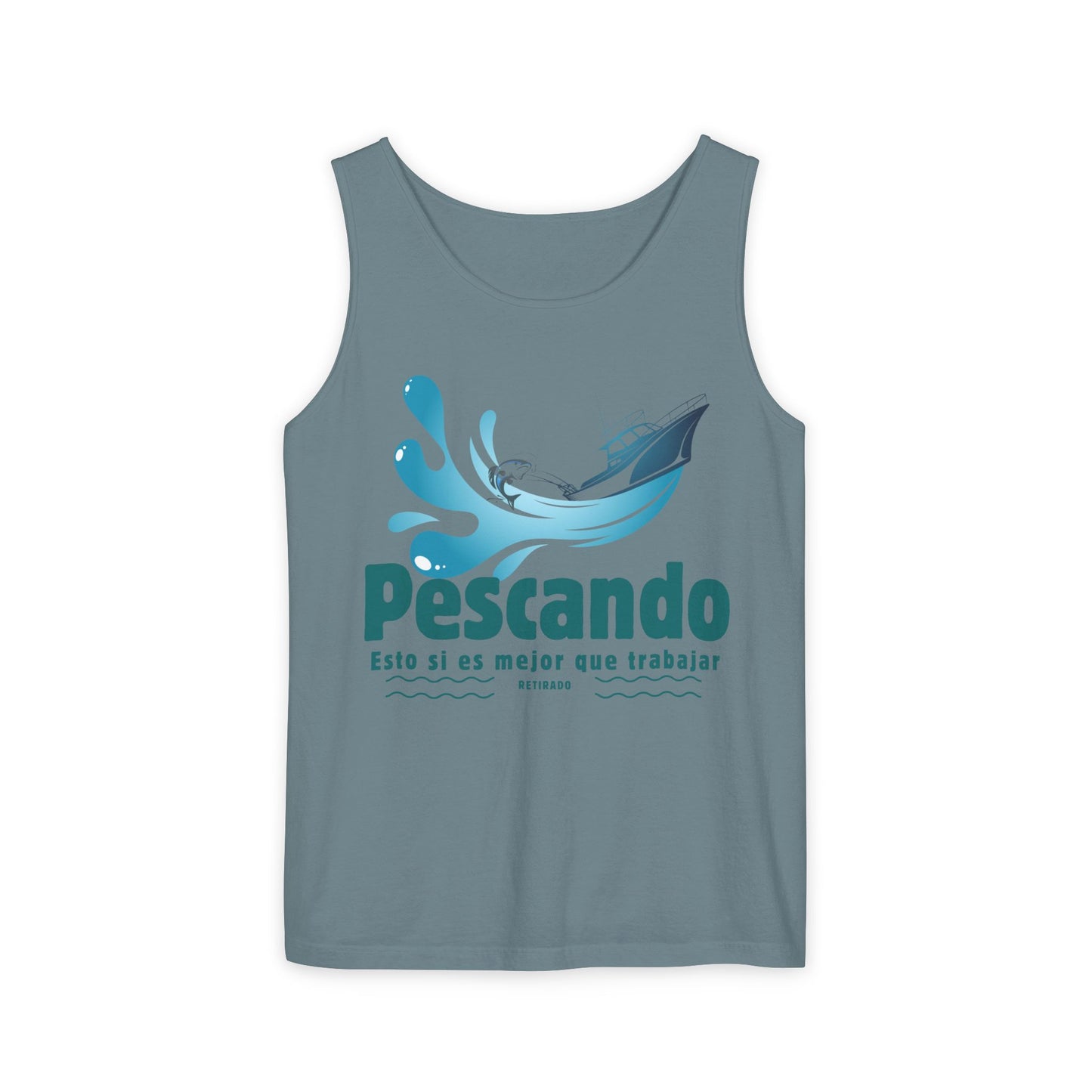 Pescando: Mejor que trabajar Single Jersey Men's Tank