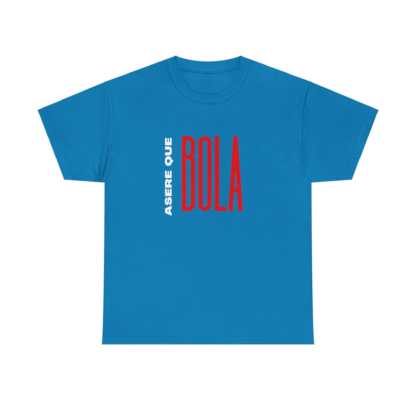 Acere que Bola red white on blue. Unisex Heavy Cotton Tee