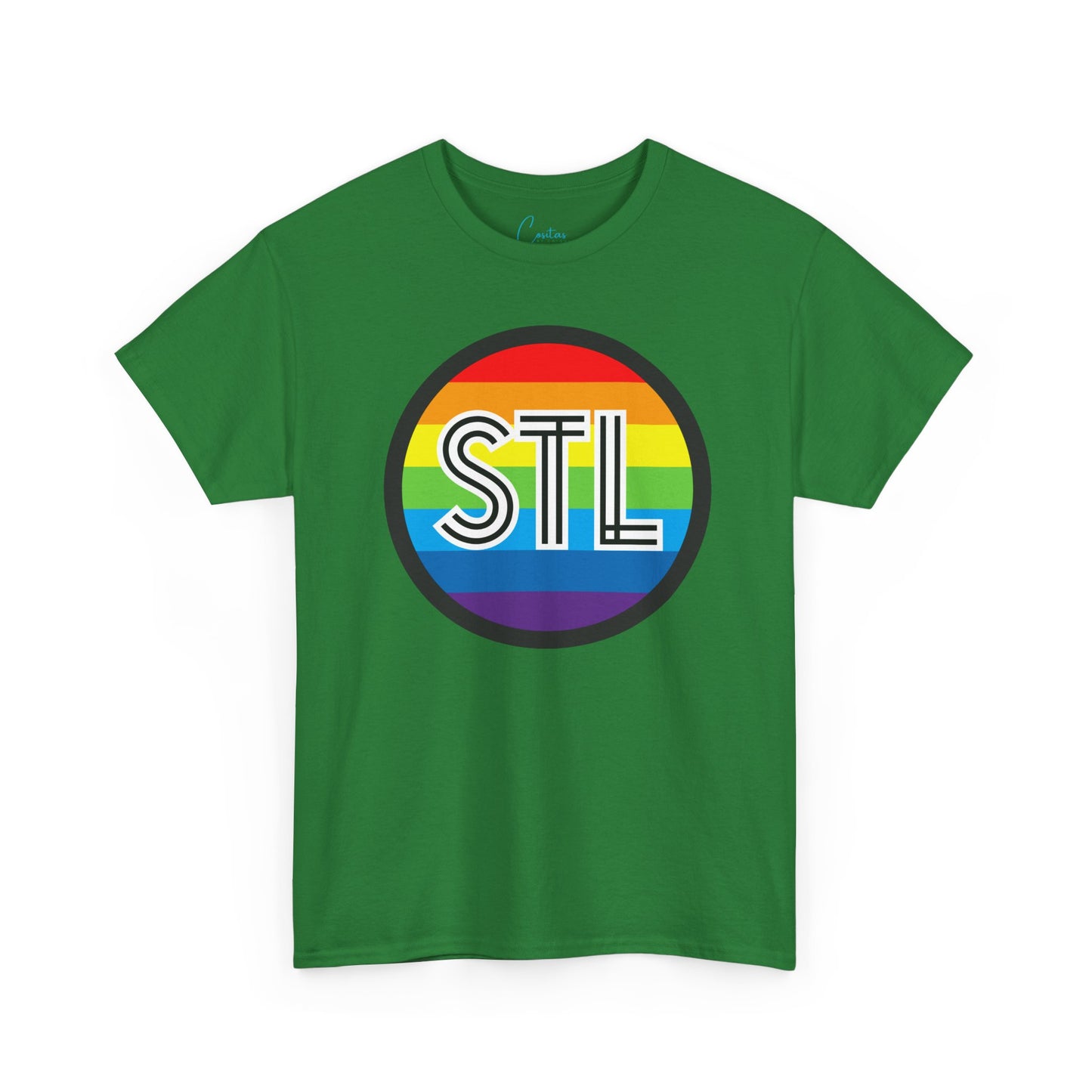 The Lou STL Saint Louis Pride Rainbow Unisex Heavy Cotton Tee