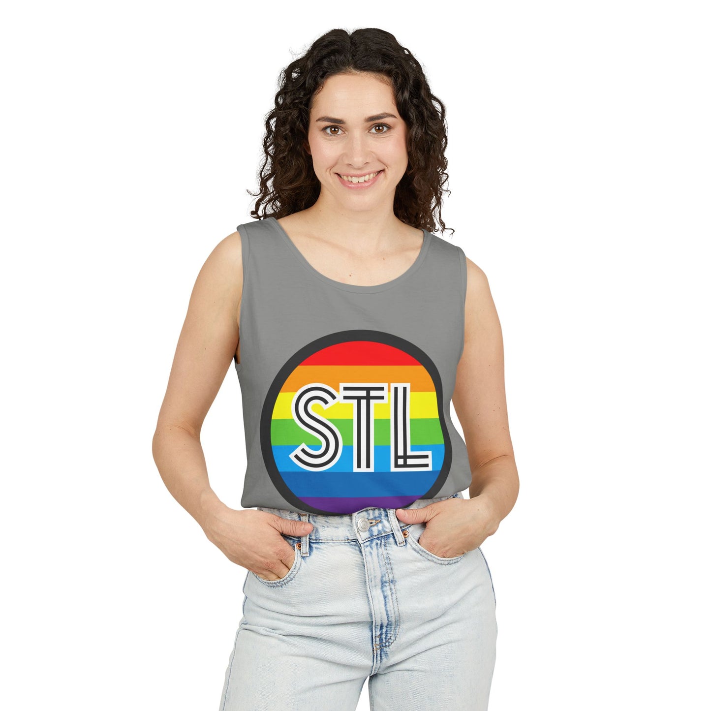 STL Rainbow Single Jersey Men's Tank