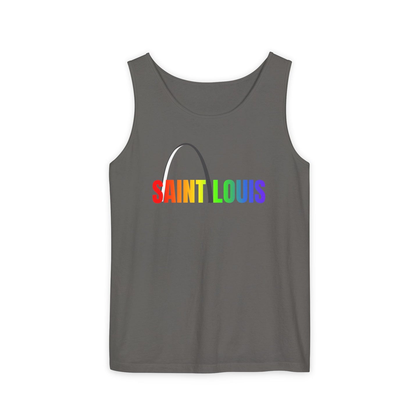 Saint Louis Arch Rainbow Single Jersey Men's Tank