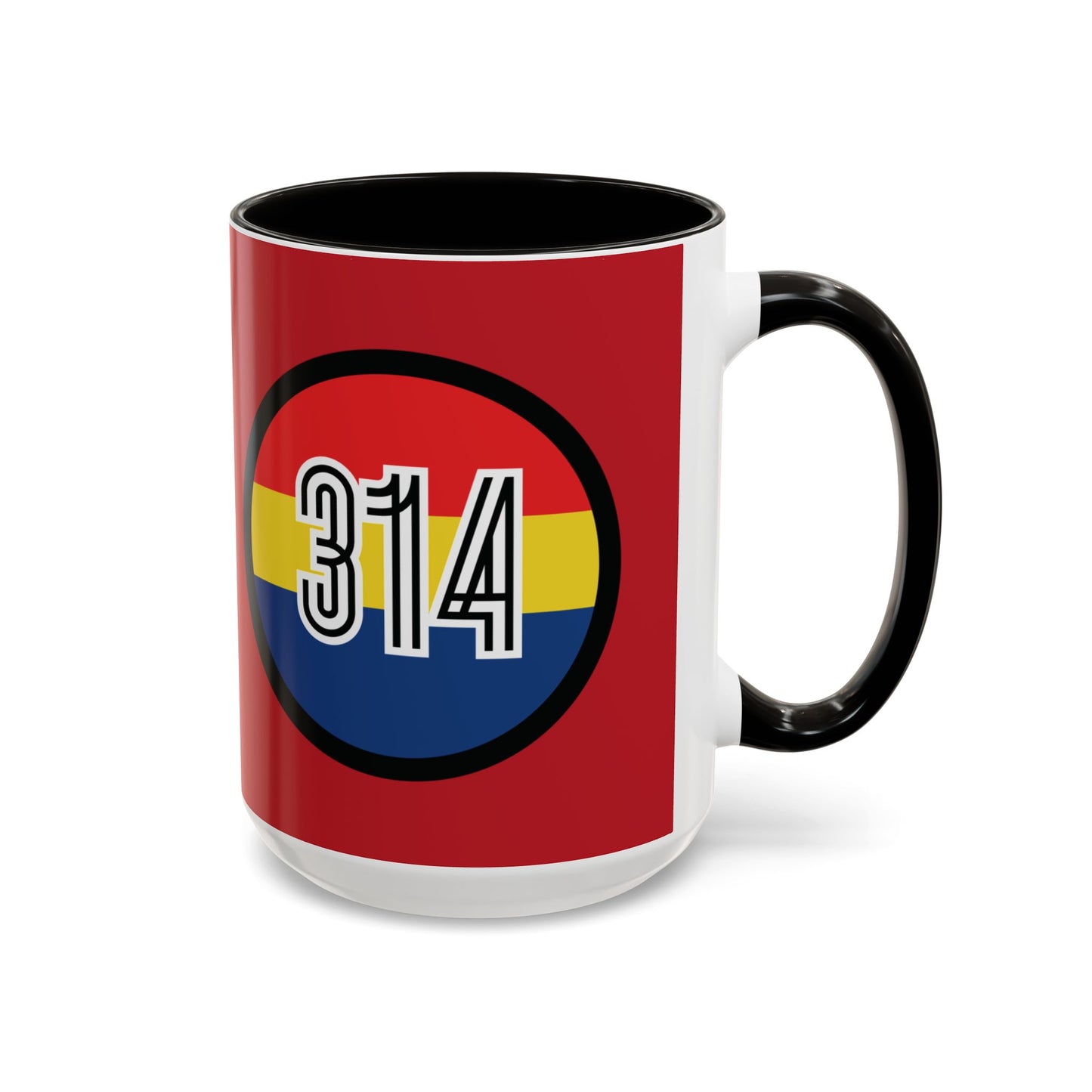 Custom Colorful RED Coffee Mug with 314 Design – Perfect Gift for Friends and Family