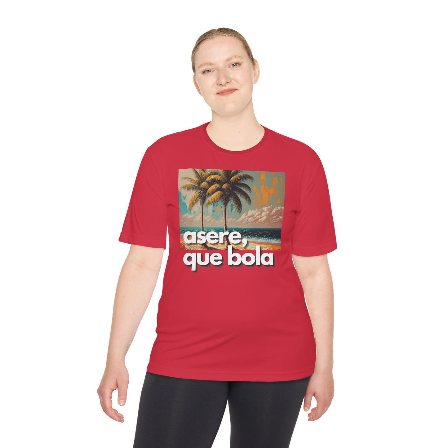 Asere Que Bola Playa Beach Unisex Moisture Wicking Tee