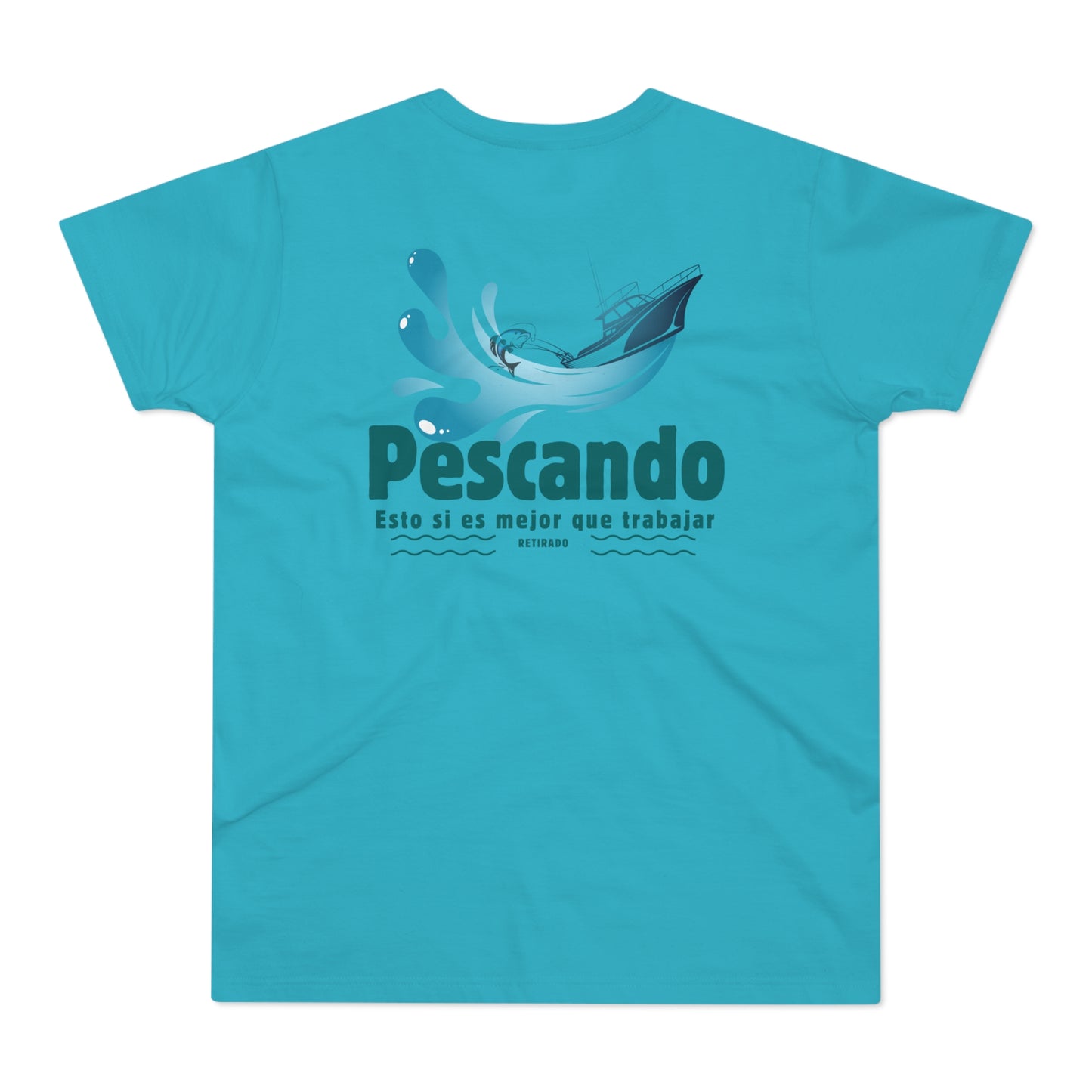 Pescando: Mejor que trabajar Single Jersey Men's T-shirt